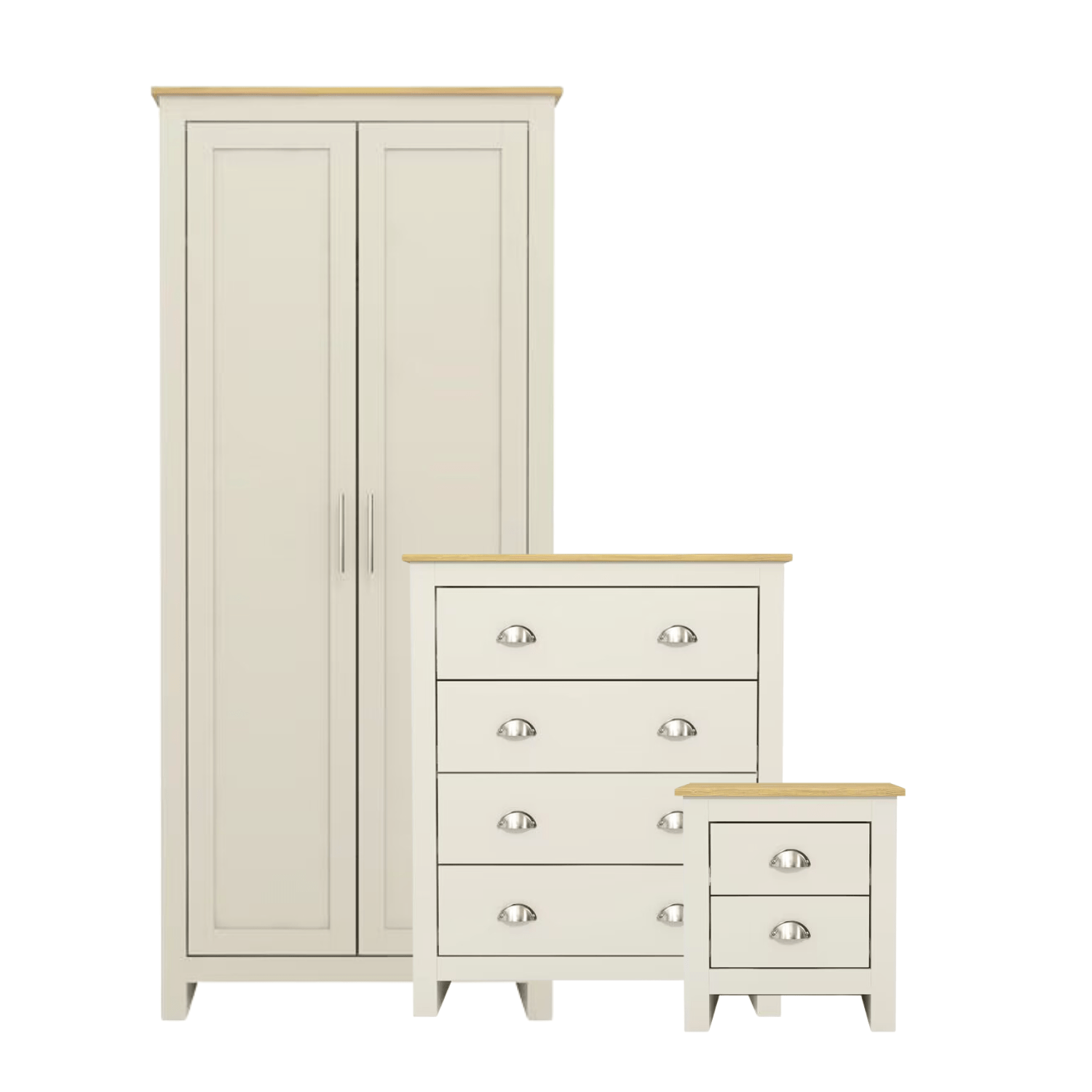 GFW Bedroom Set Lancaster 3 Piece Bedroom Set Cream Bed Kings