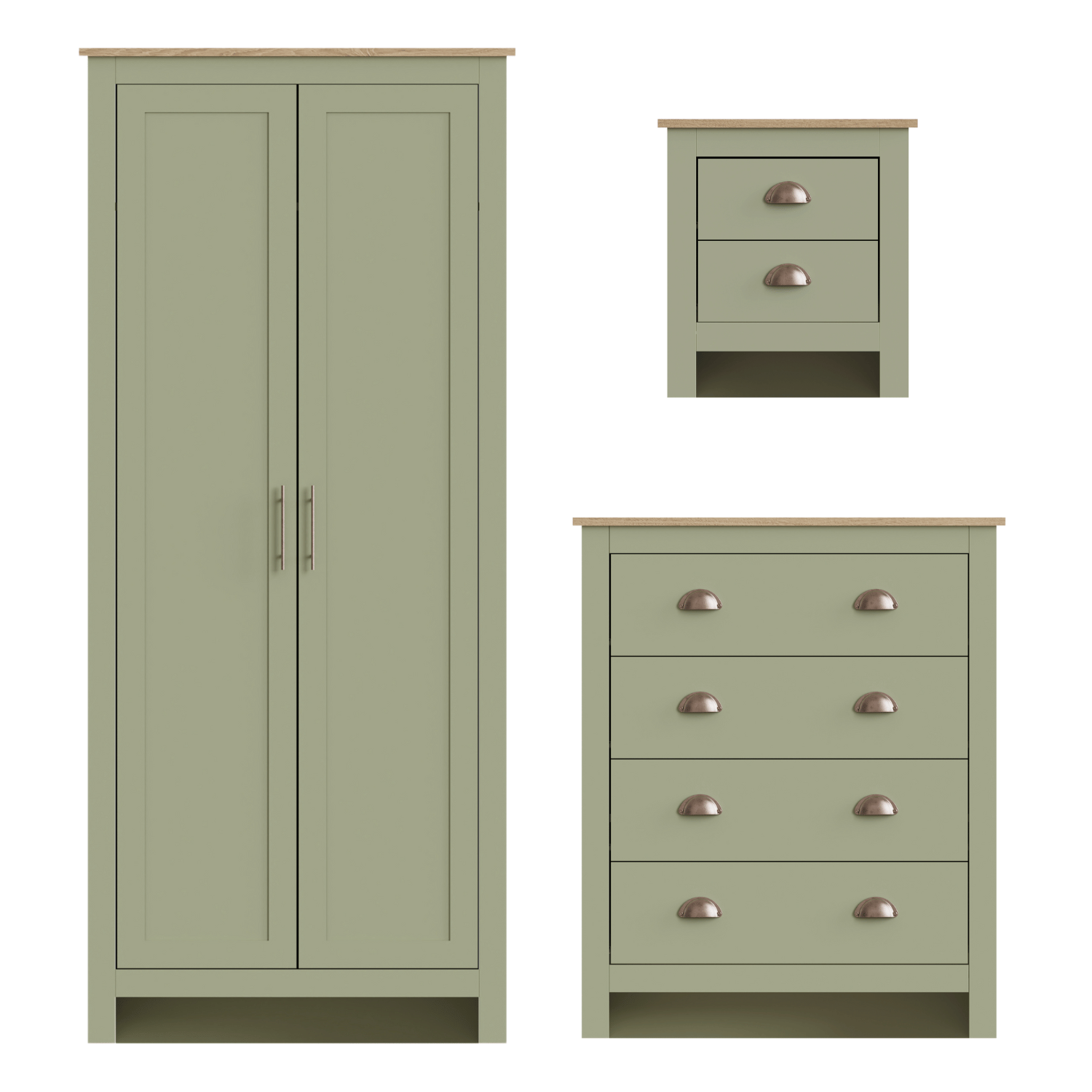 GFW Bedroom Set Lancaster 3 Piece Bedroom Set Sage Green Bed Kings