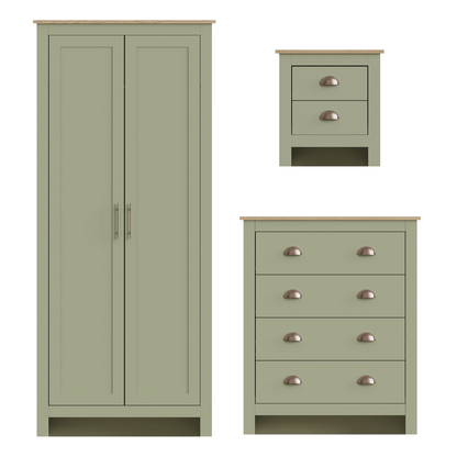 GFW Bedroom Set Lancaster 3 Piece Bedroom Set Sage Green Bed Kings