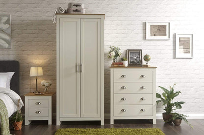 GFW Bedroom Set Lancaster 3 Piece Set Cream Bed Kings