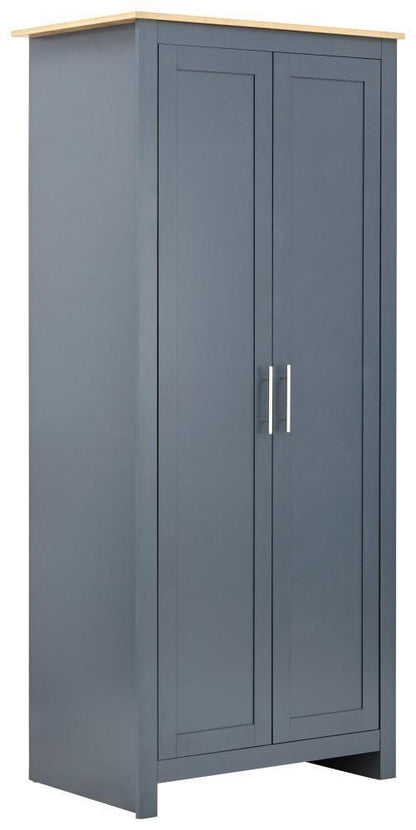 GFW Bedroom Set Lancaster 3 Piece Set Slate Blue Bed Kings