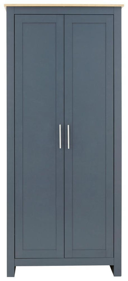 GFW Bedroom Set Lancaster 3 Piece Set Slate Blue Bed Kings