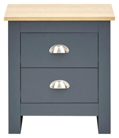GFW Bedroom Set Lancaster 3 Piece Set Slate Blue Bed Kings