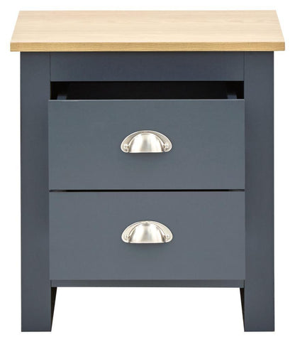 GFW Bedroom Set Lancaster 3 Piece Set Slate Blue Bed Kings