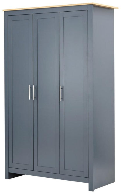 GFW Bedroom Set Lancaster 4 Piece Set Slate Blue Bed Kings