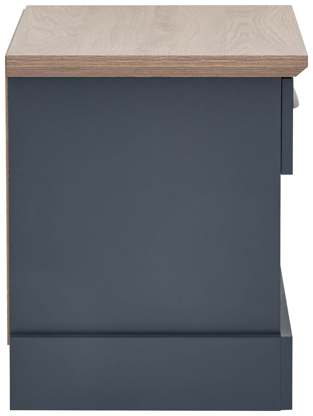 GFW Bedside Table Kendal 1 Drawer Bedside Slate Blue Bed Kings