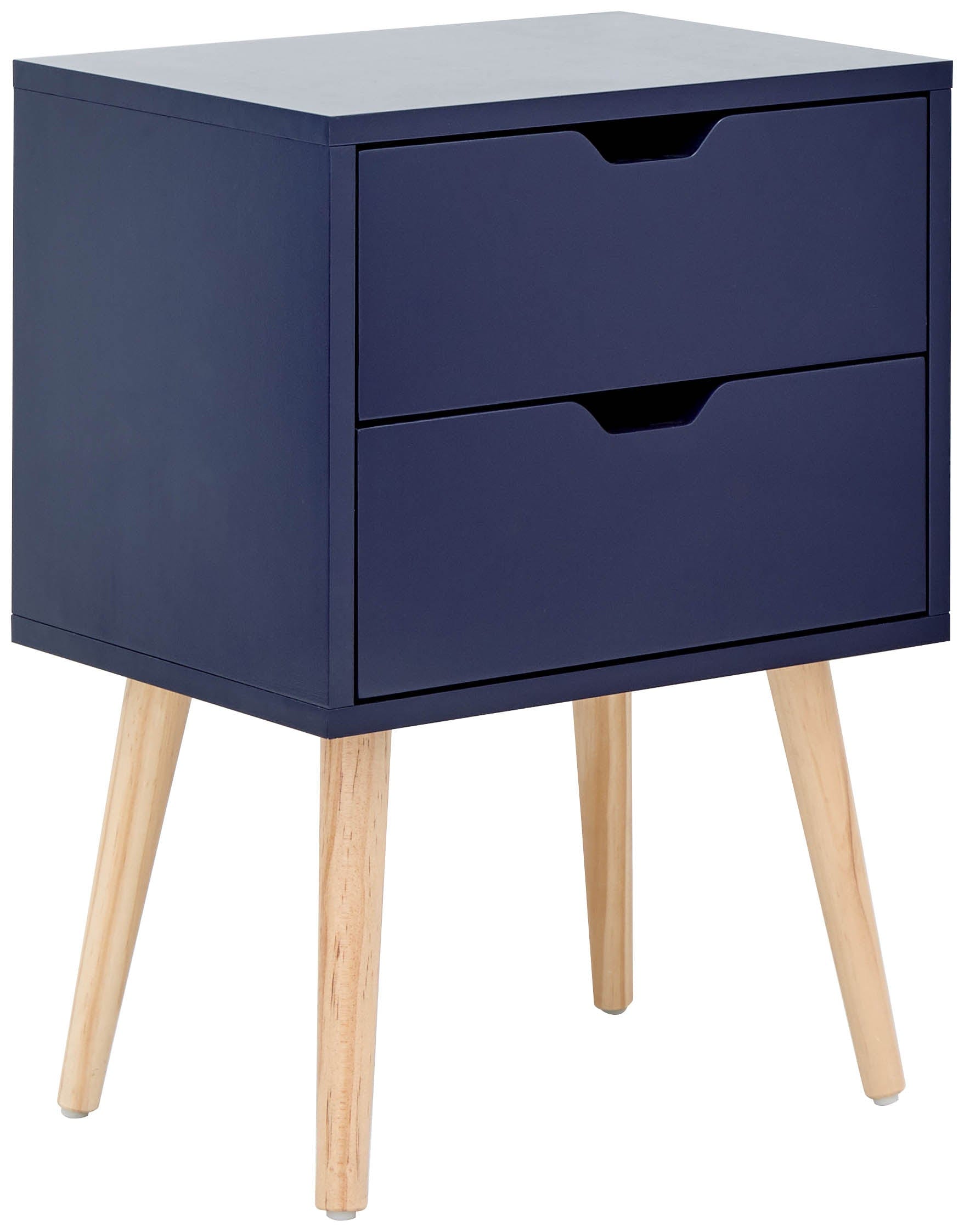 GFW Bedside Table Nyborg Pair Of 2 Drawer Bedsides Nightshadow Blue Bed Kings