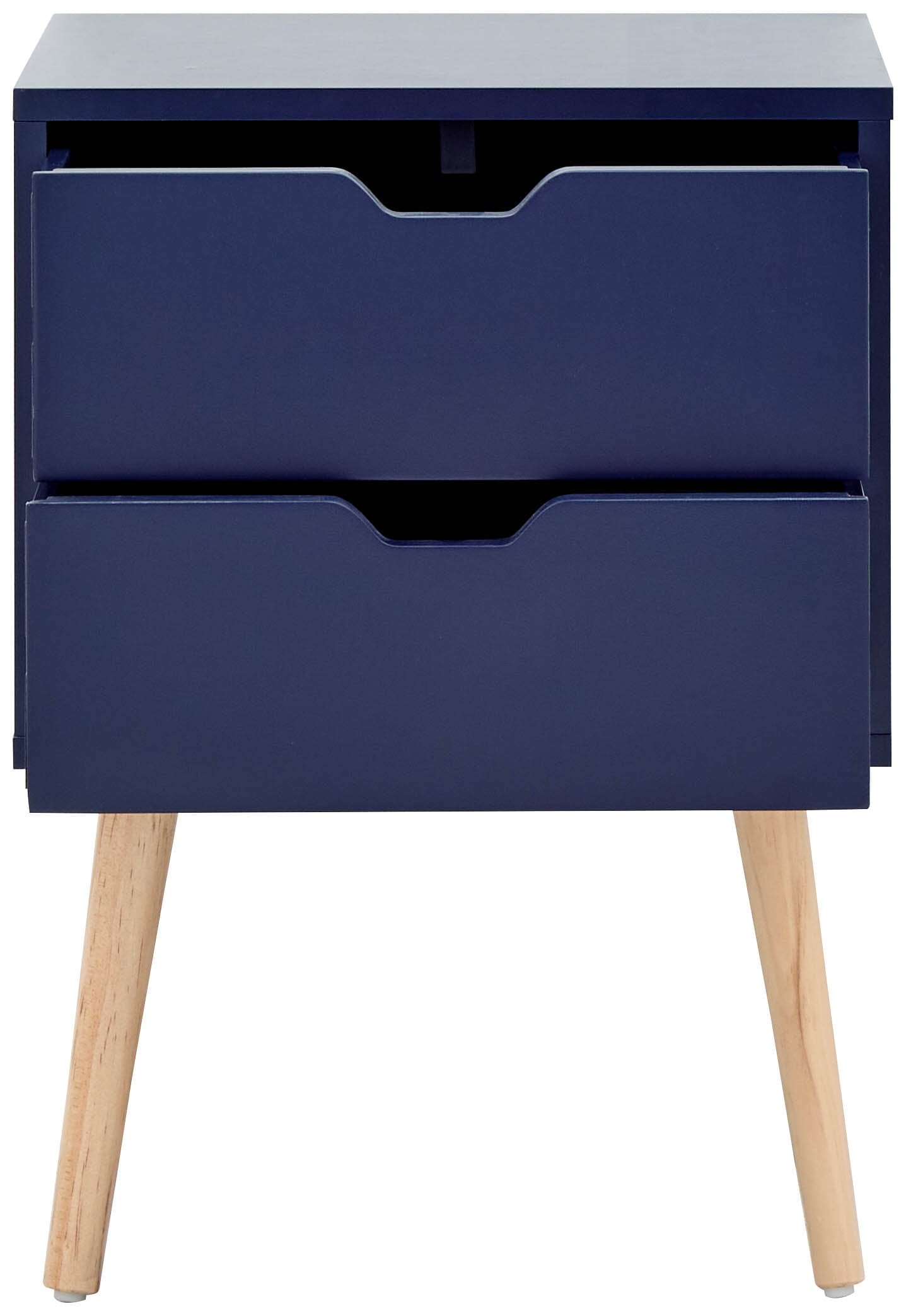 GFW Bedside Table Nyborg Pair Of 2 Drawer Bedsides Nightshadow Blue Bed Kings