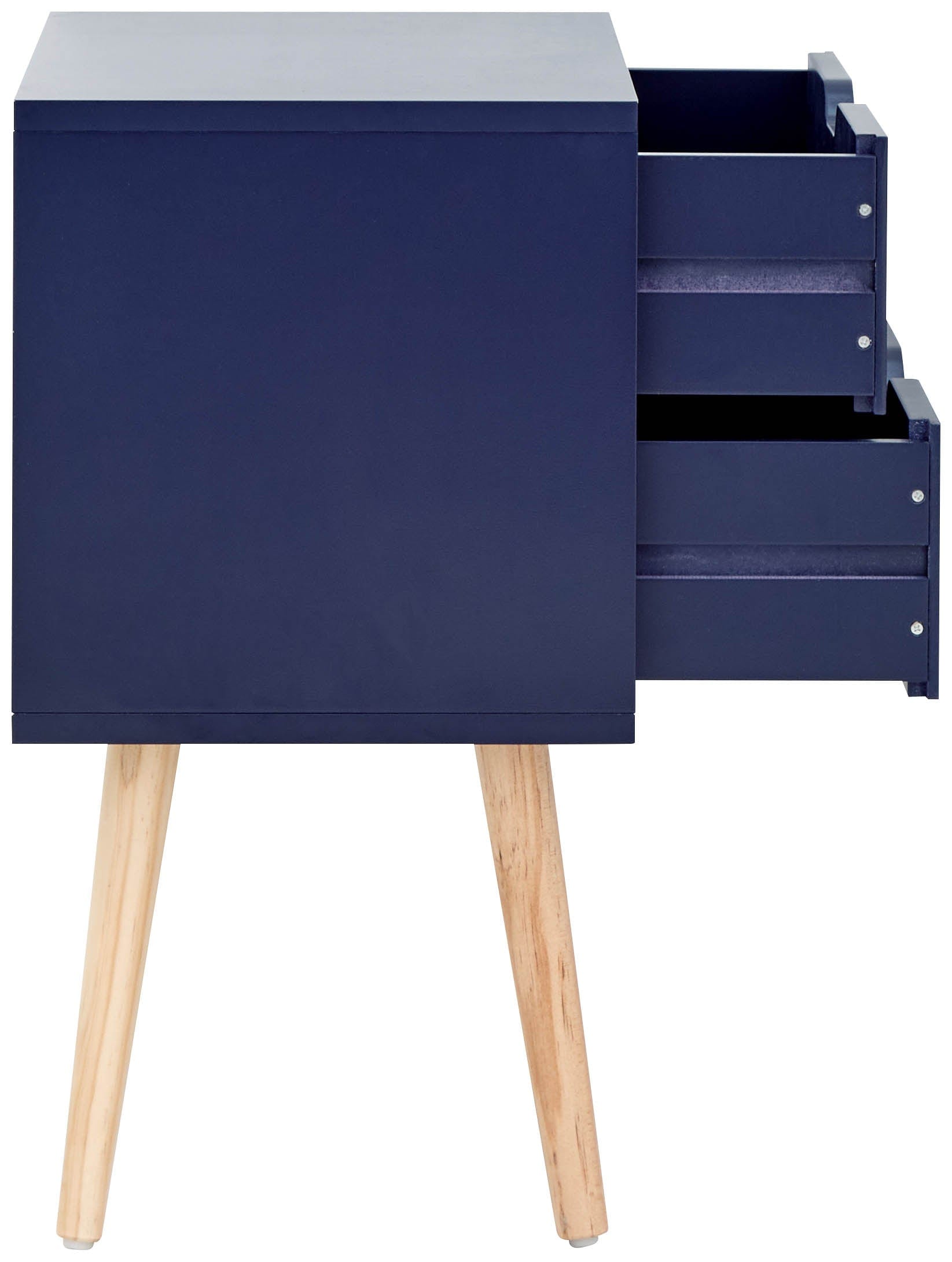 GFW Bedside Table Nyborg Pair Of 2 Drawer Bedsides Nightshadow Blue Bed Kings