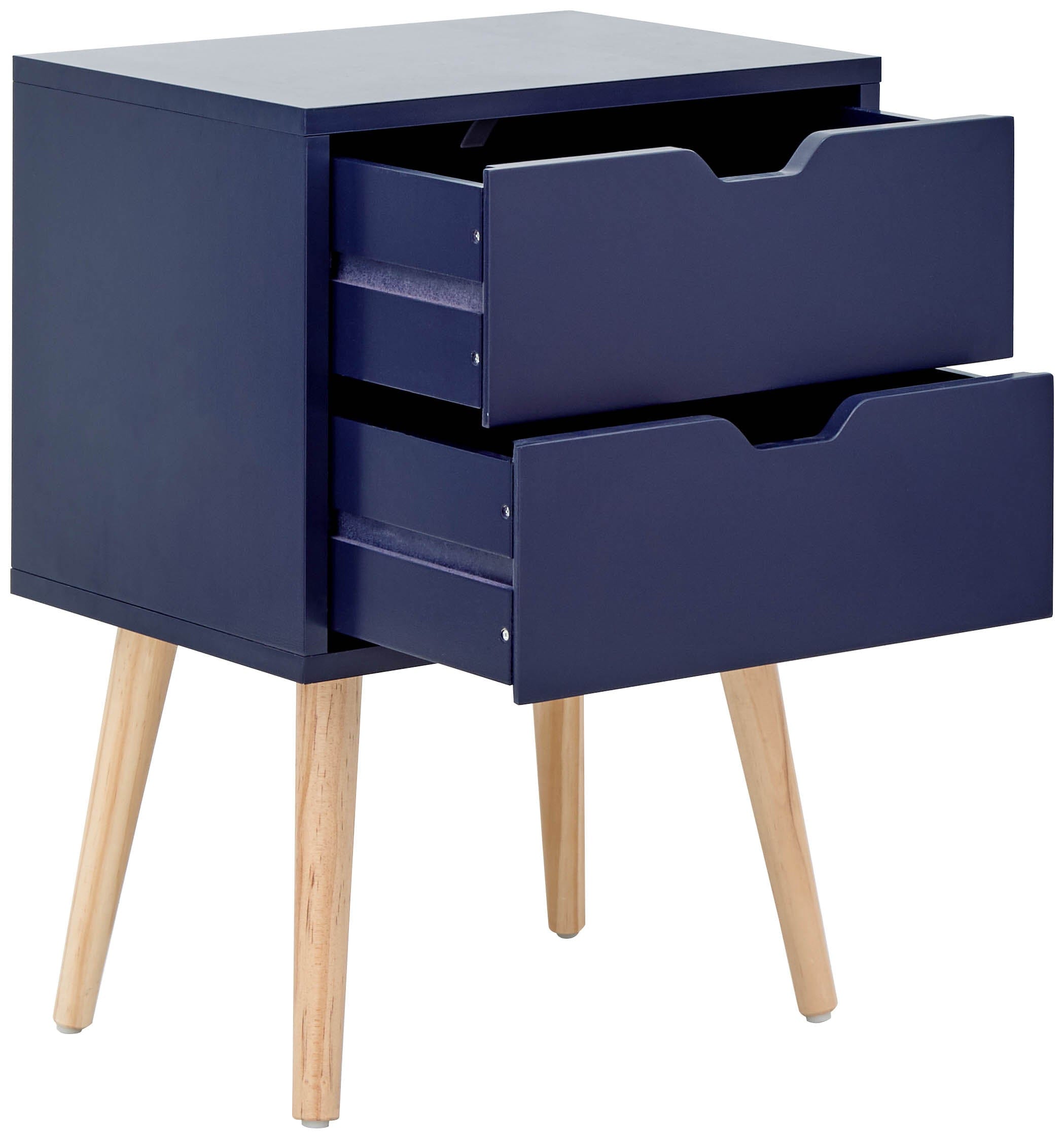 GFW Bedside Table Nyborg Pair Of 2 Drawer Bedsides Nightshadow Blue Bed Kings