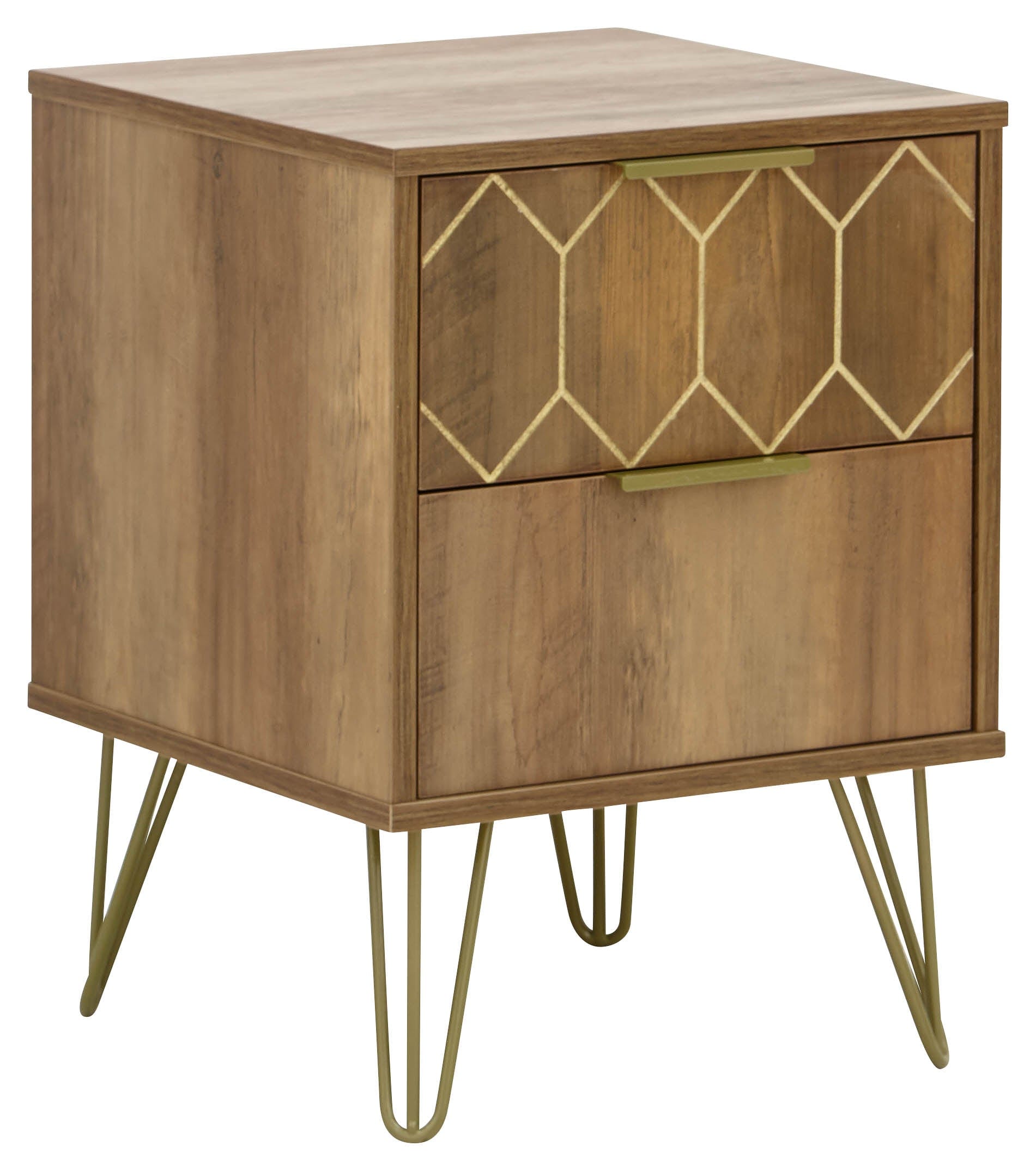 GFW Bedside Table Orleans 2 Drawer Bedside Mango Bed Kings