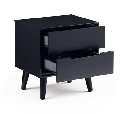Julian Bowen Bedside Table Alicia 2 Drawer Bedside - Anthracite Bed Kings