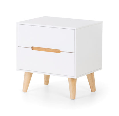 Julian Bowen Bedside Table Alicia 2 Drawer Bedside Bed Kings