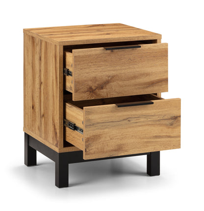 Julian Bowen Bedside Table Bali 2 Drawer Bedside Bed Kings