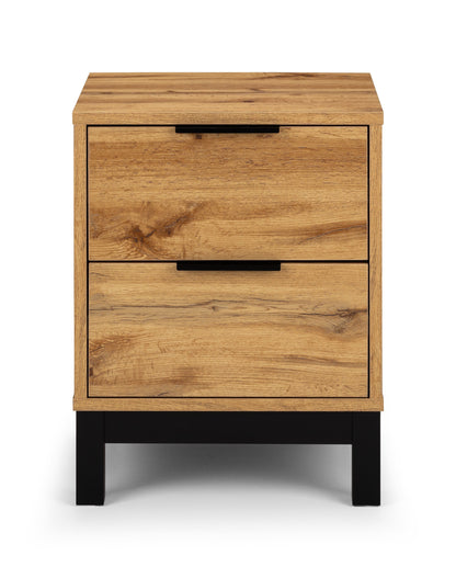 Julian Bowen Bedside Table Bali 2 Drawer Bedside Bed Kings