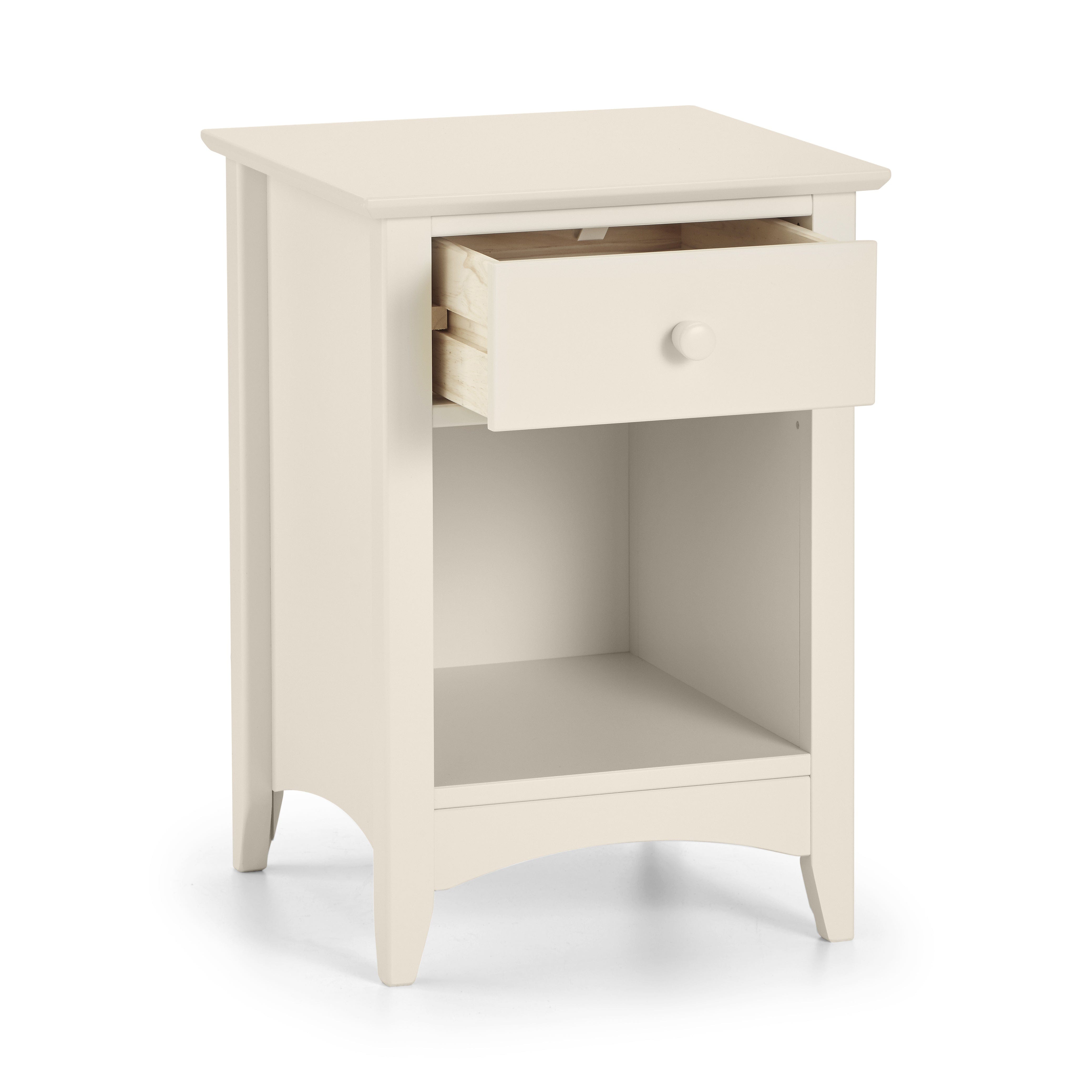 Julian Bowen Bedside Table Cameo 1 Drawer Bedside Bed Kings