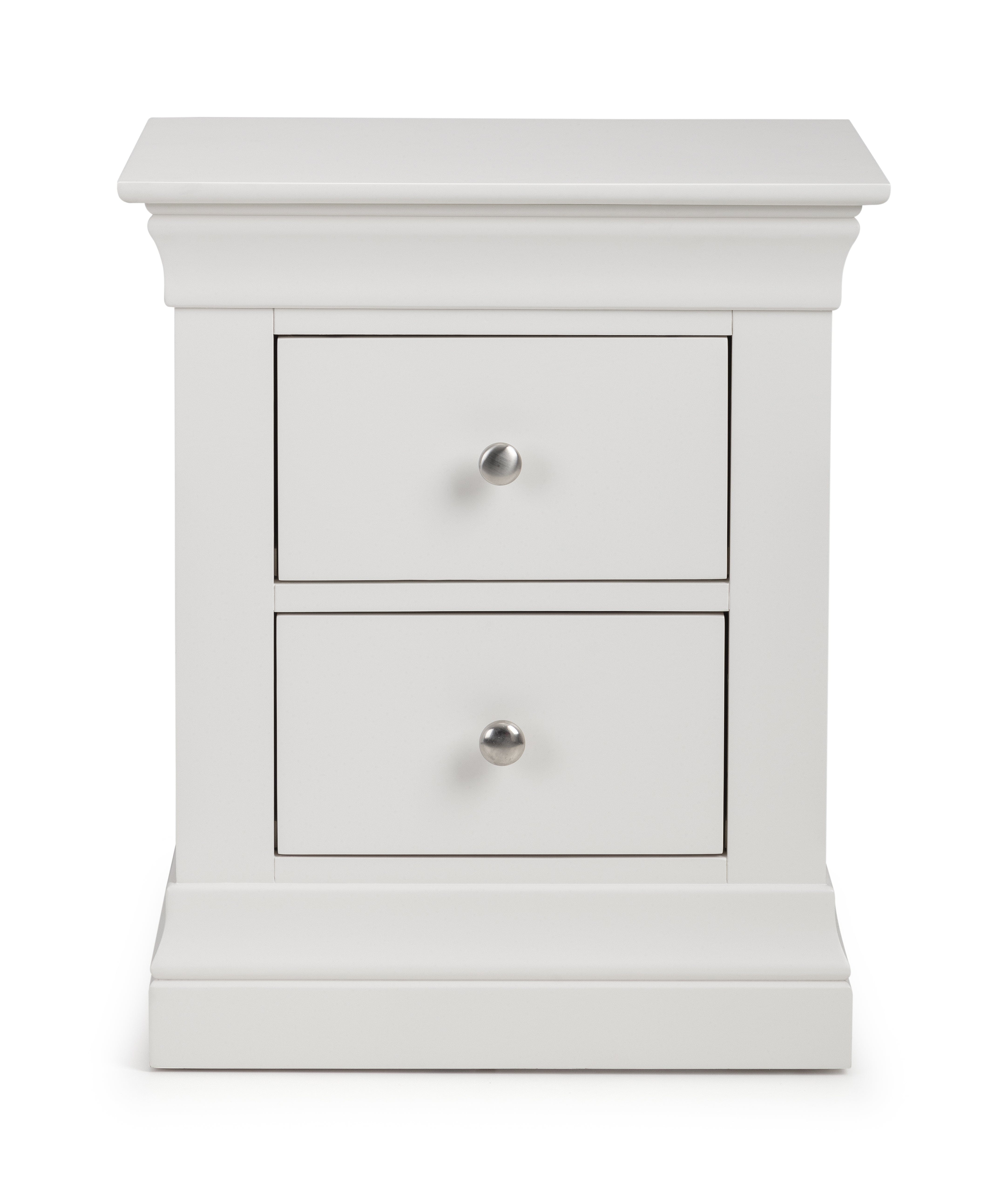 Julian Bowen Bedside Table Clermont 2 Drawer Bedside Cabinet Bed Kings