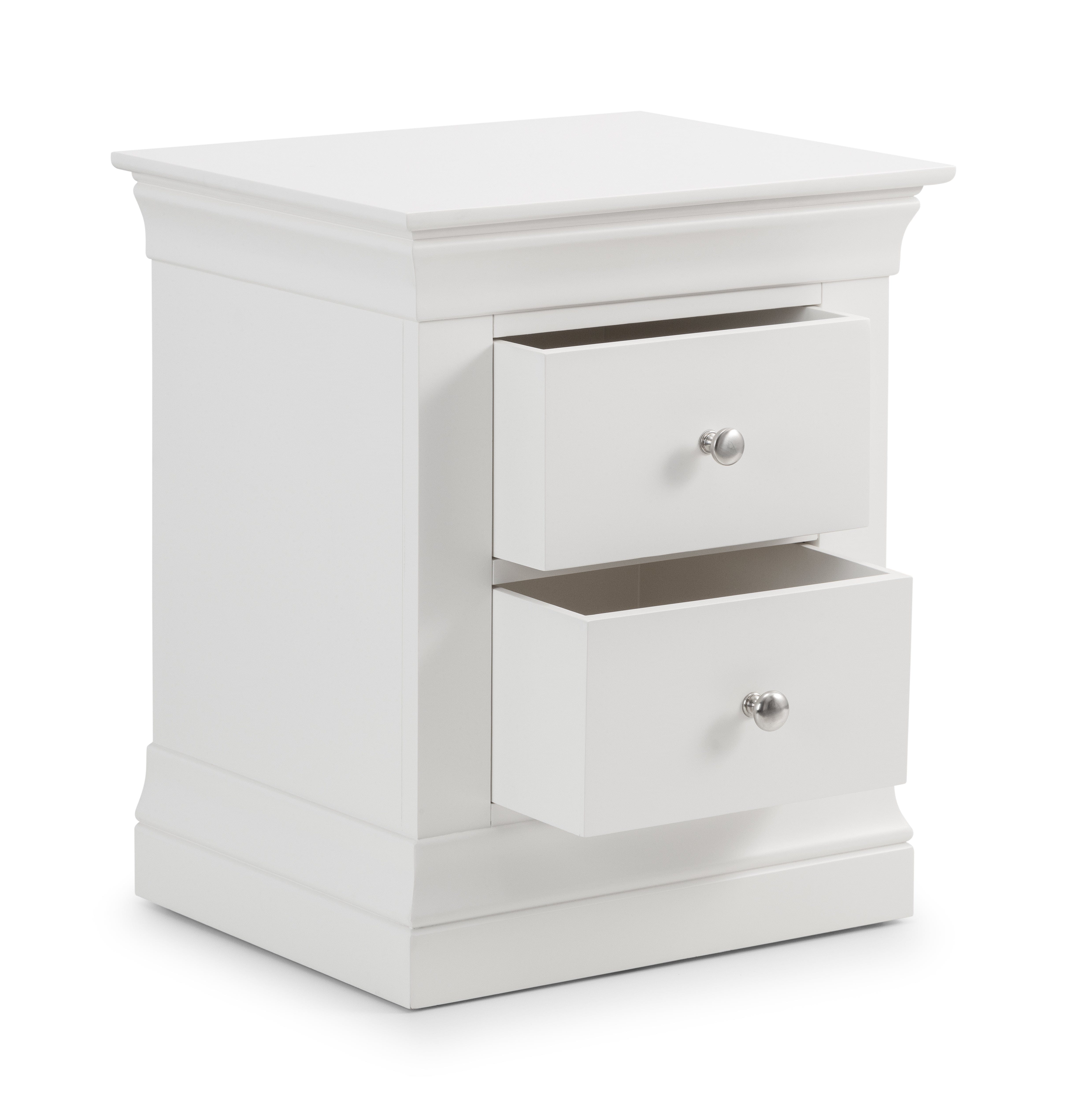 Julian Bowen Bedside Table Clermont 2 Drawer Bedside Cabinet Bed Kings