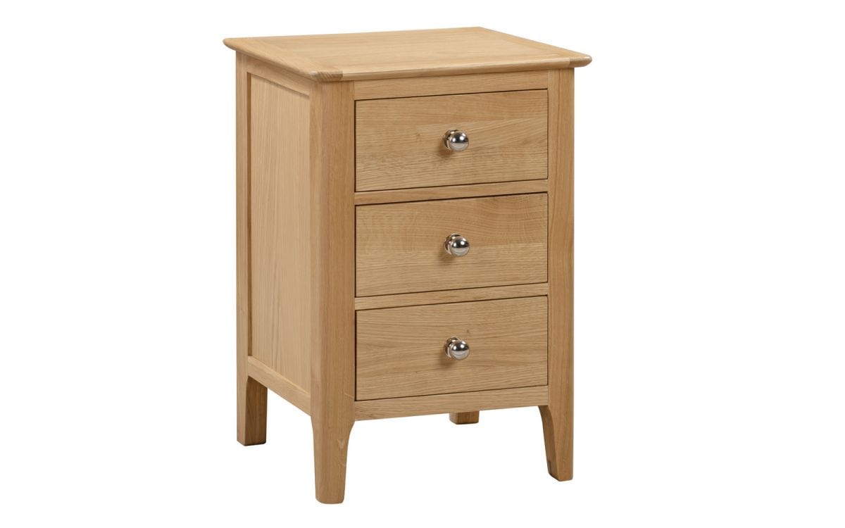 Julian Bowen Bedside Table Cotswold 3 Drawer Bedside Cabinet Bed Kings