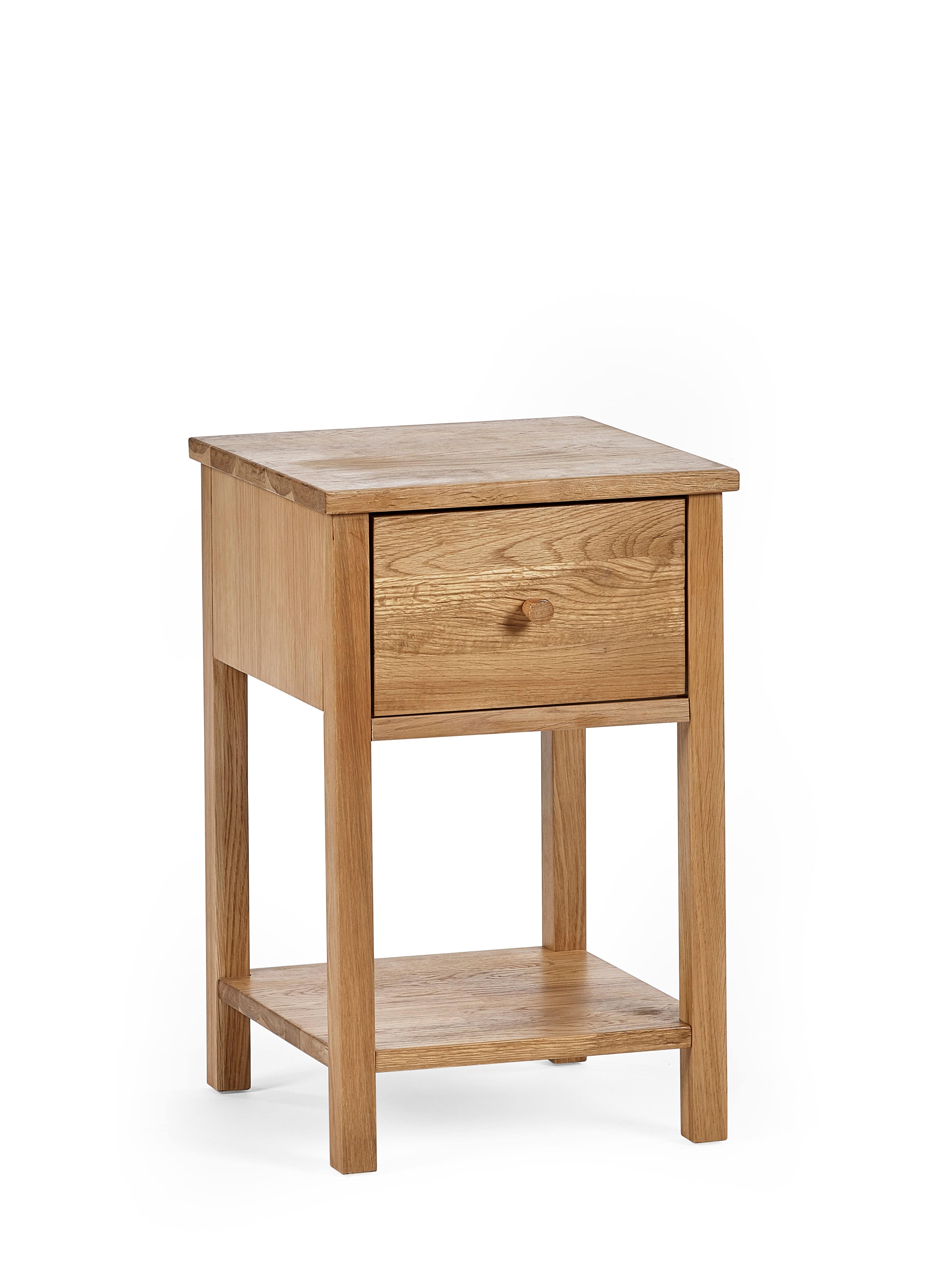 Julian Bowen Bedside Table Coxmoor 1 Drawer - Oak Bed Kings