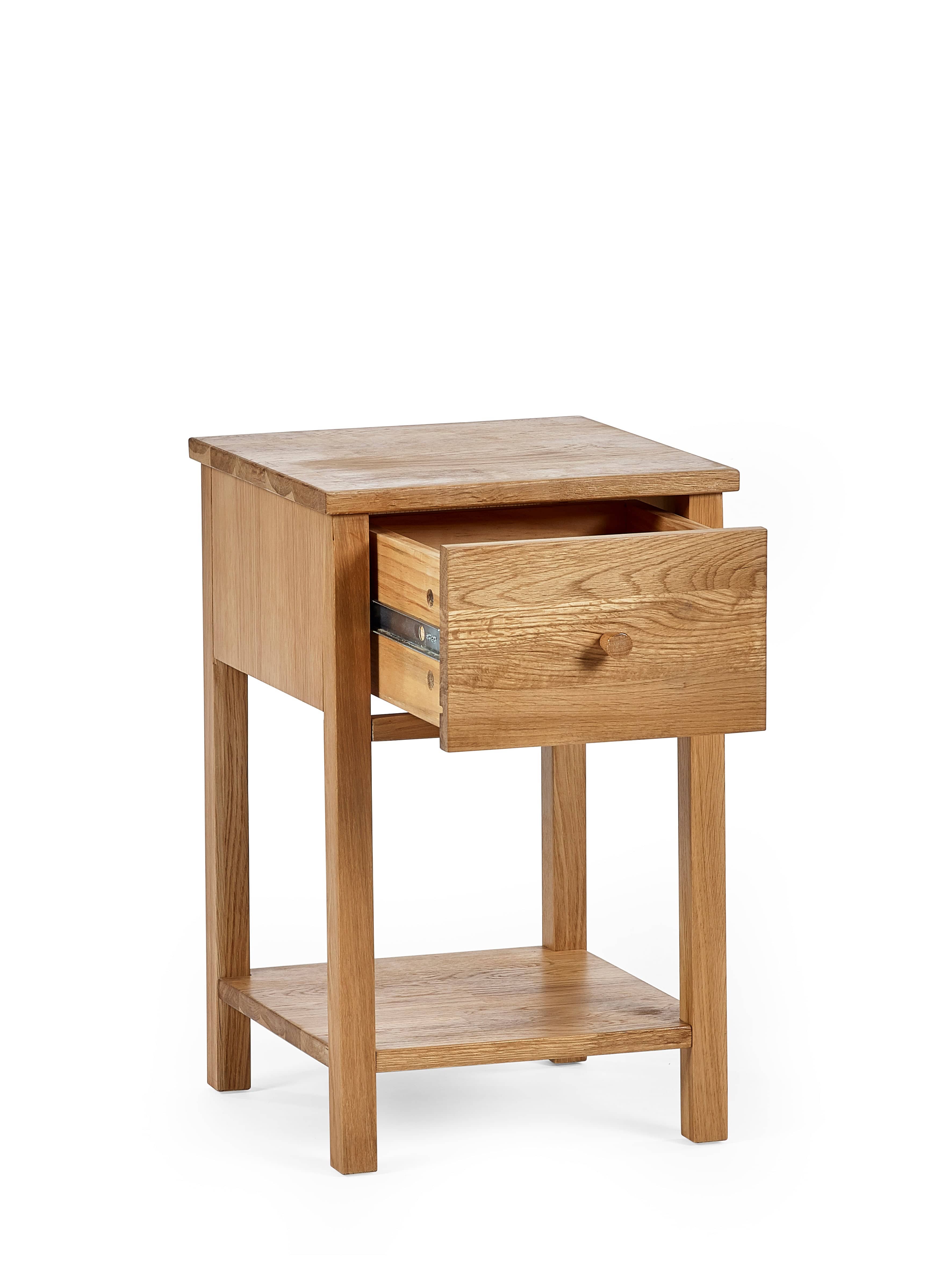 Julian Bowen Bedside Table Coxmoor 1 Drawer - Oak Bed Kings