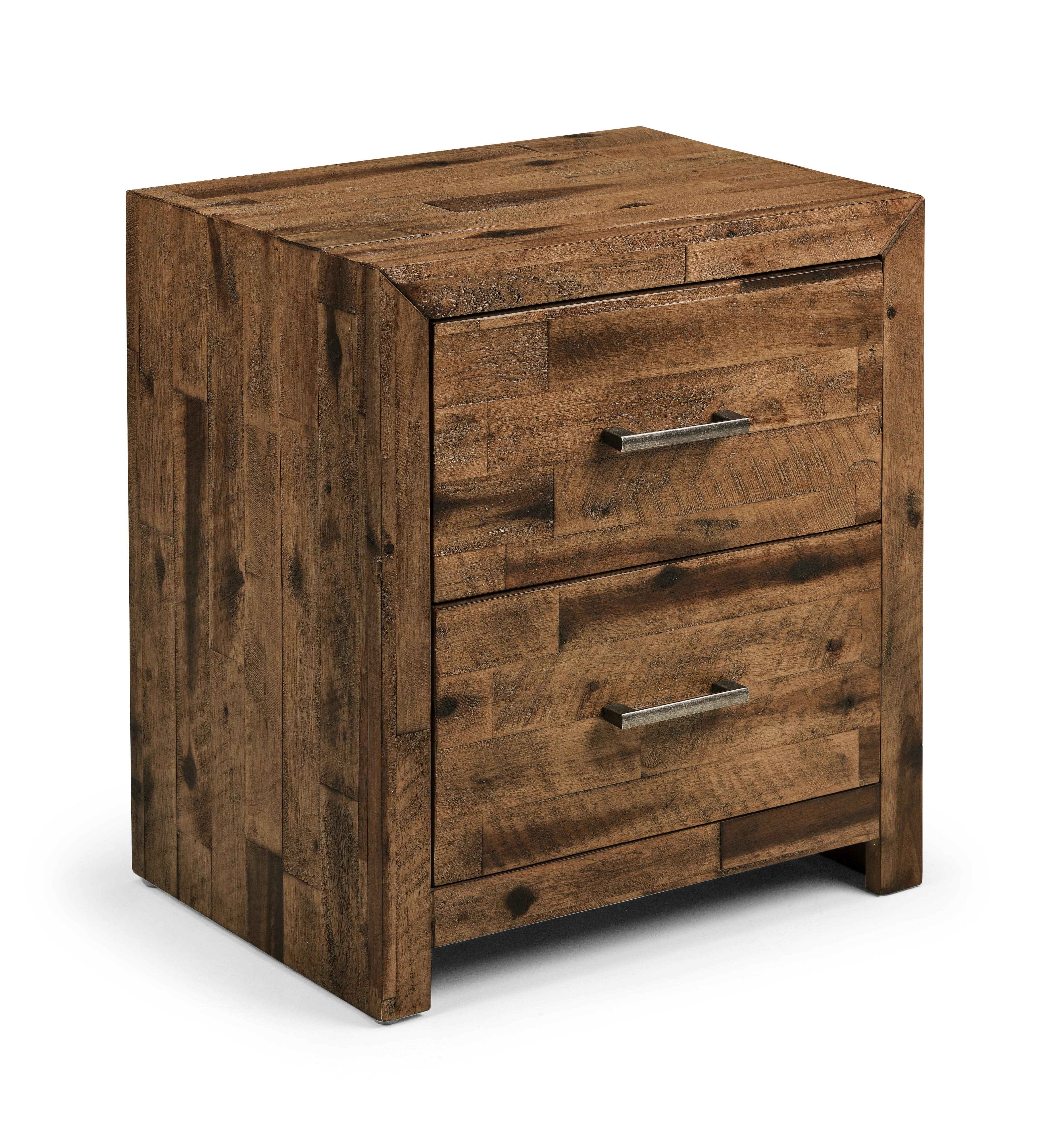 Julian Bowen Bedside Table Hoxton 2 Drawer Bedside Cabinet Bed Kings