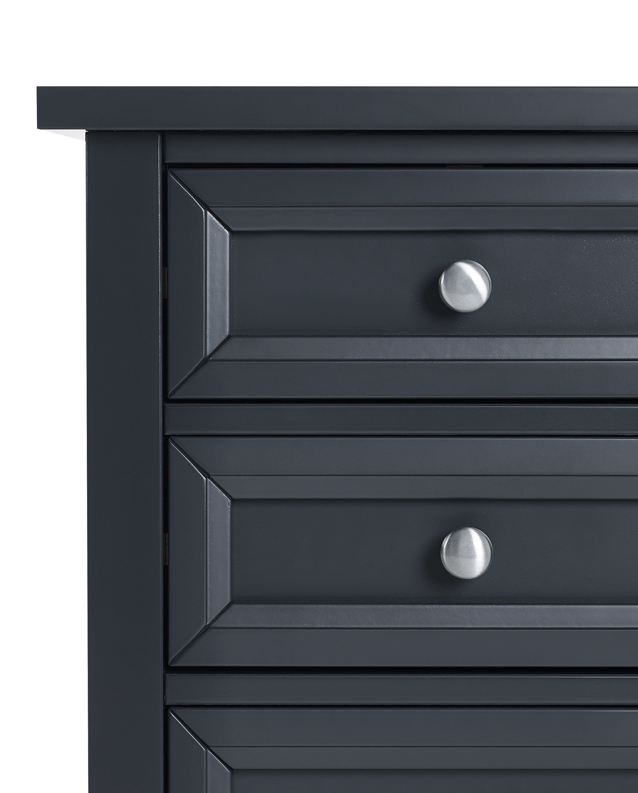 Julian Bowen Bedside Table Maine 3 Drawer Bedside - Anthracite Bed Kings