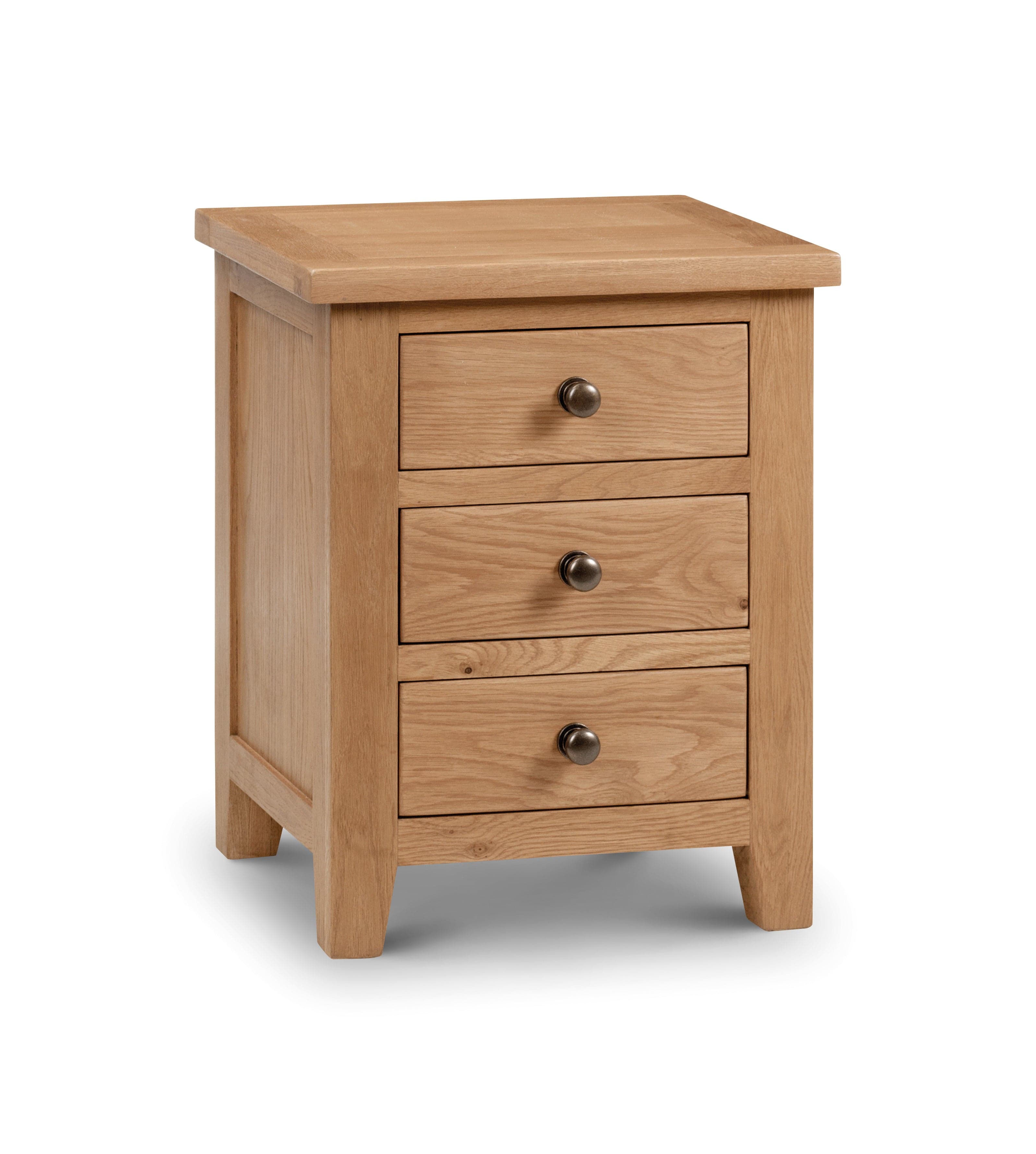 Julian Bowen Bedside Table Marlborough 3 Drawer Bedside Ass Bed Kings