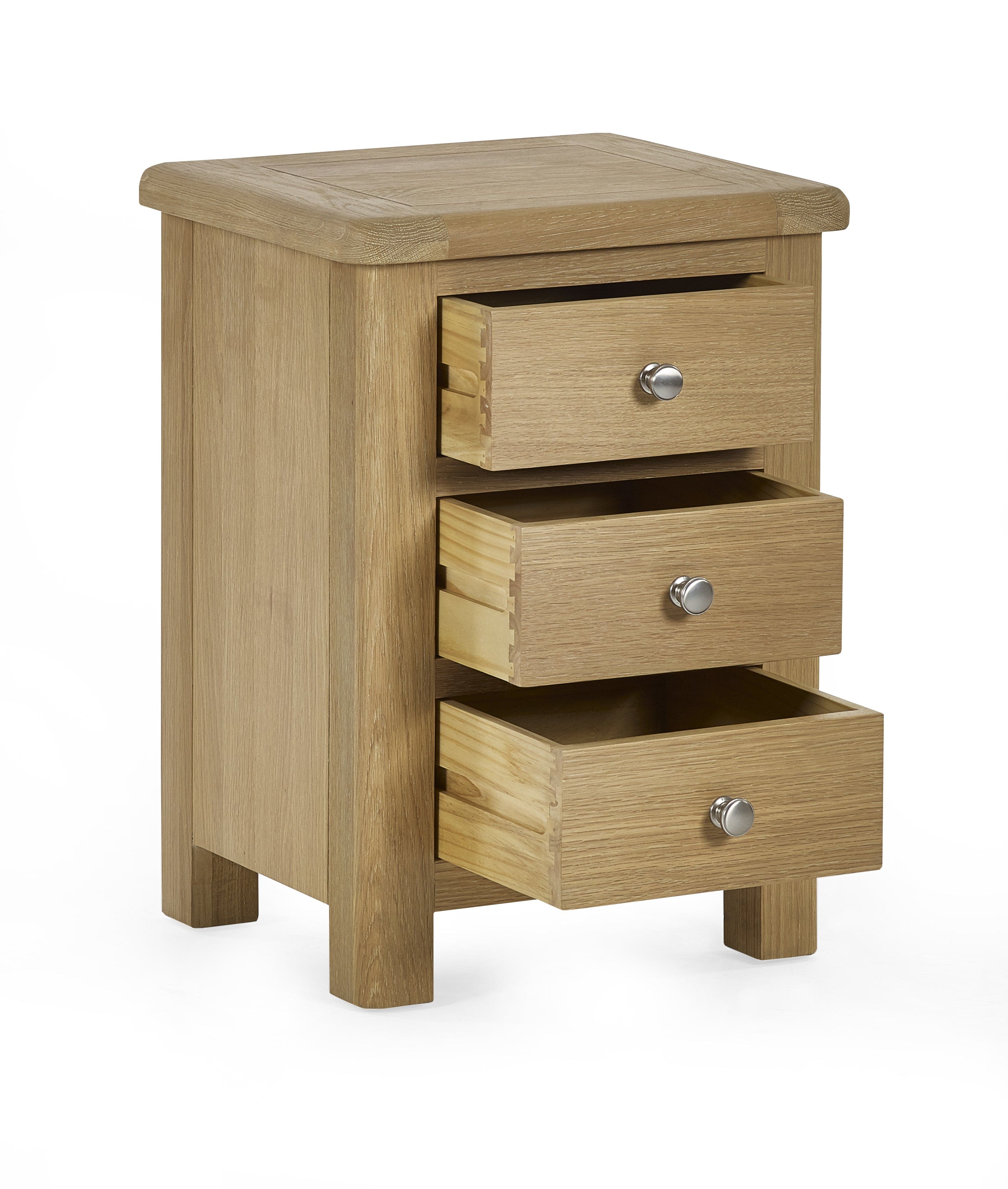 Julian Bowen Bedside Table Memphis Limed Oak 3 Drawer Bedside Bed Kings