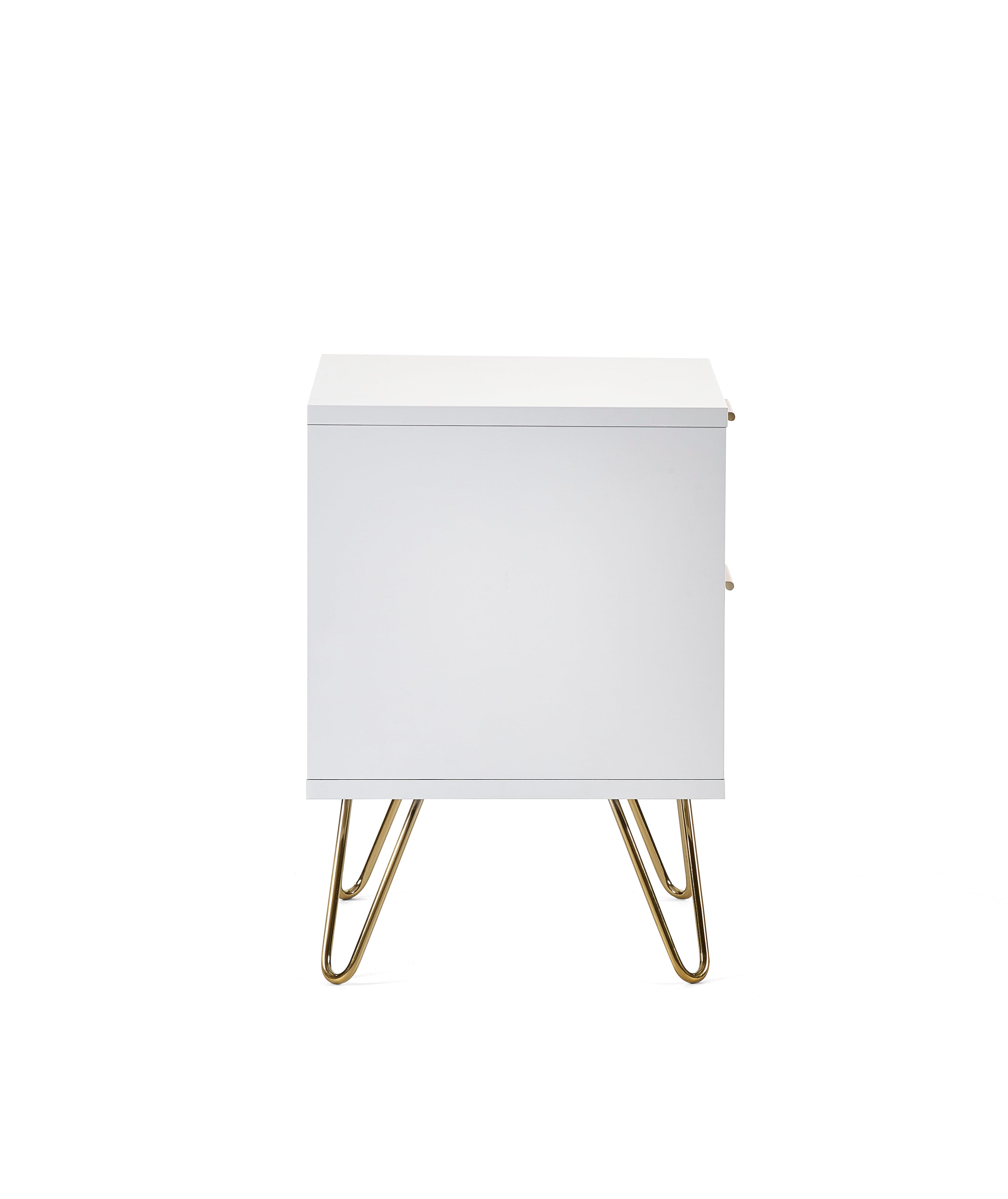 Julian Bowen Bedside Table Murano 2 Drawer Bedside - Matt White Bed Kings