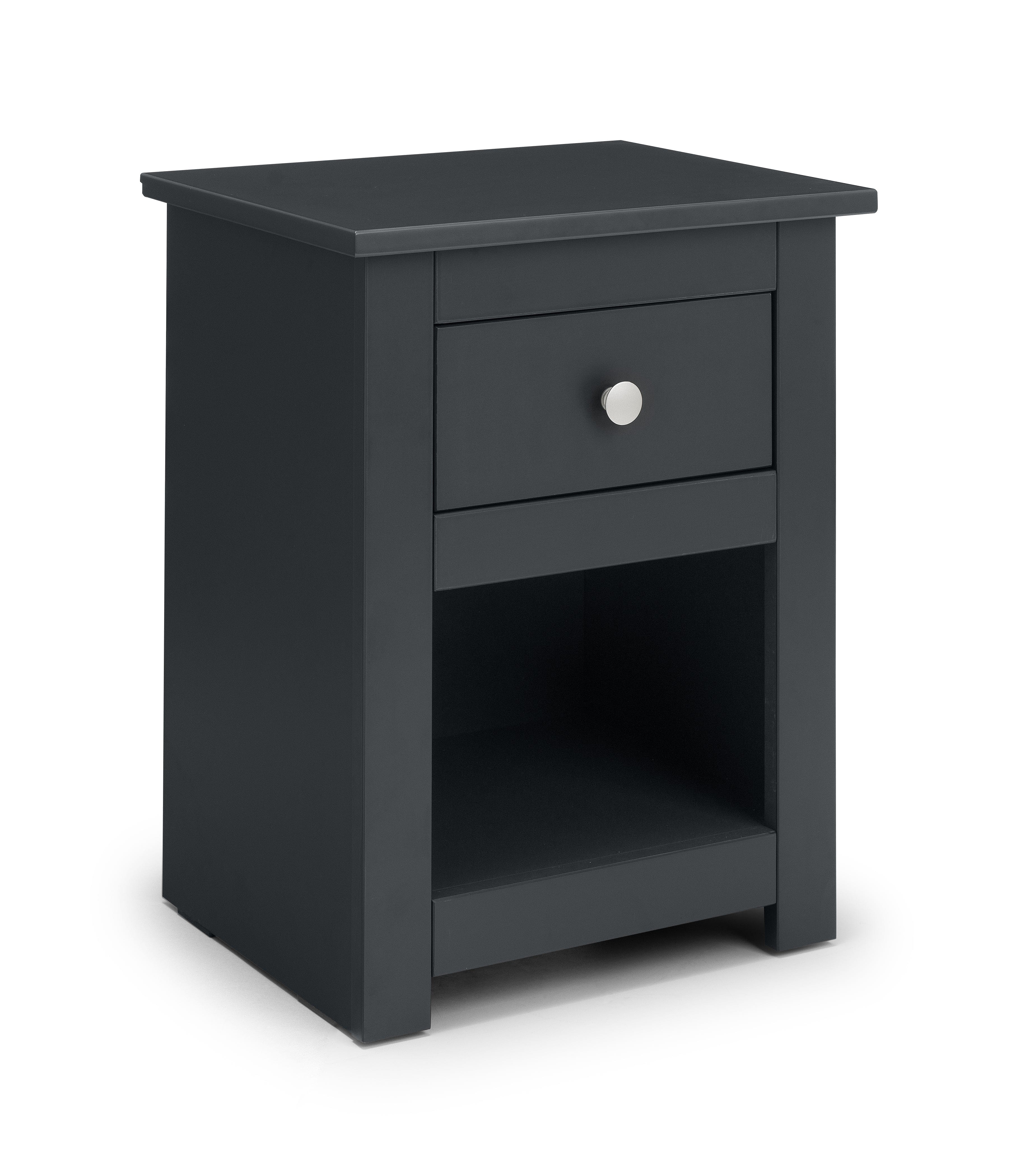 Julian Bowen Bedside Table Radley Bedside - Anthracite Bed Kings