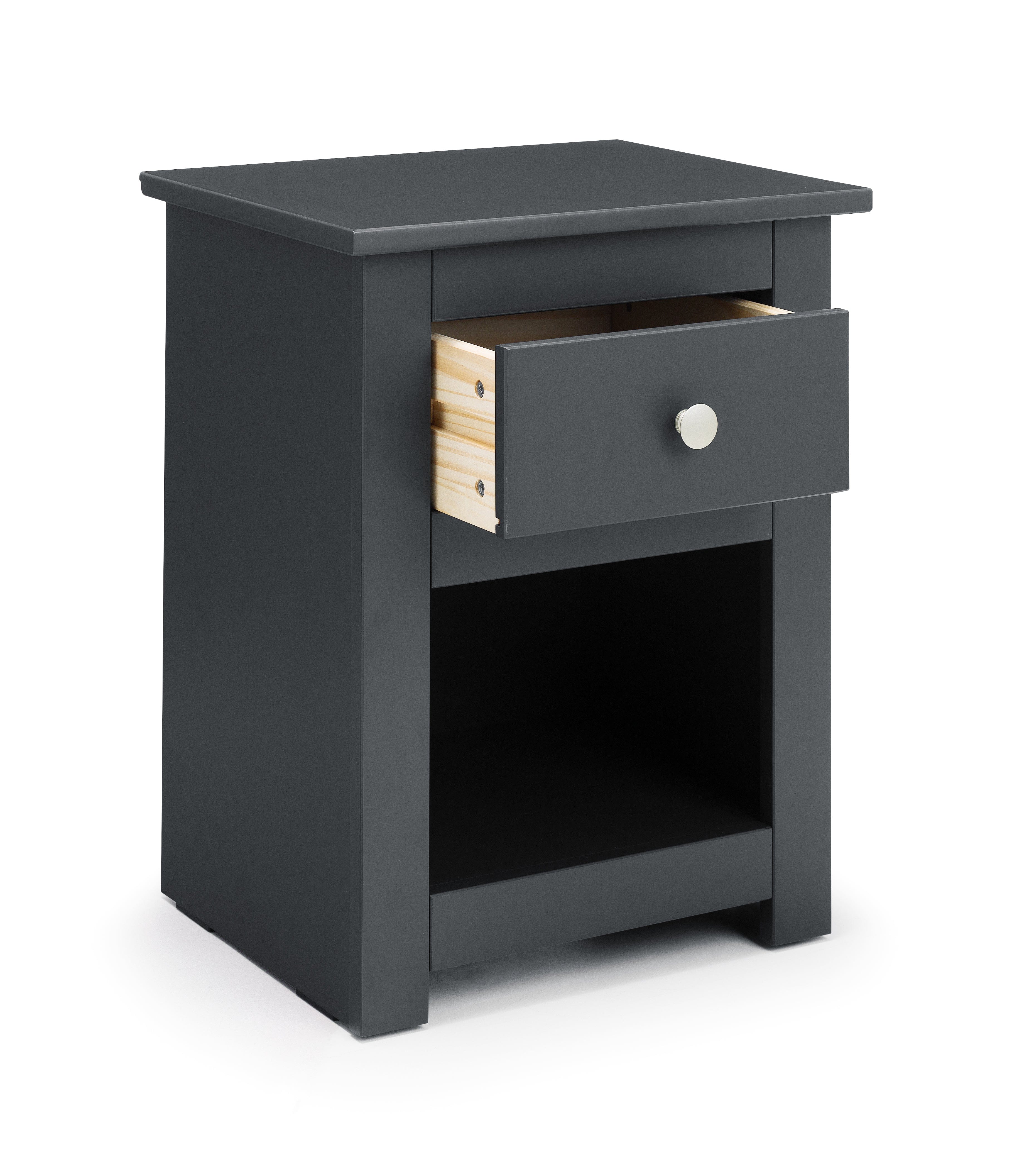 Julian Bowen Bedside Table Radley Bedside - Anthracite Bed Kings