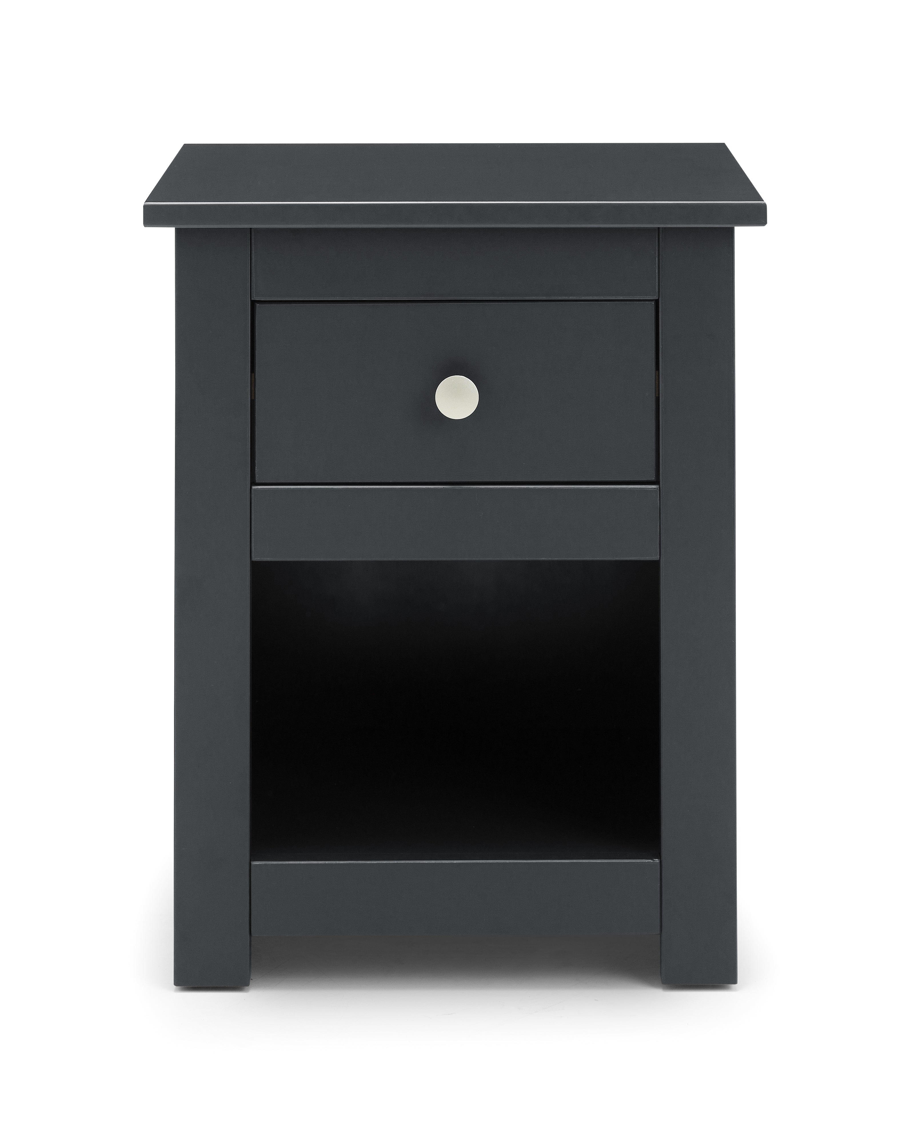 Julian Bowen Bedside Table Radley Bedside - Anthracite Bed Kings