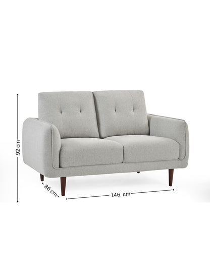 Remy 2 Seater Light Grey Fabric Sofa