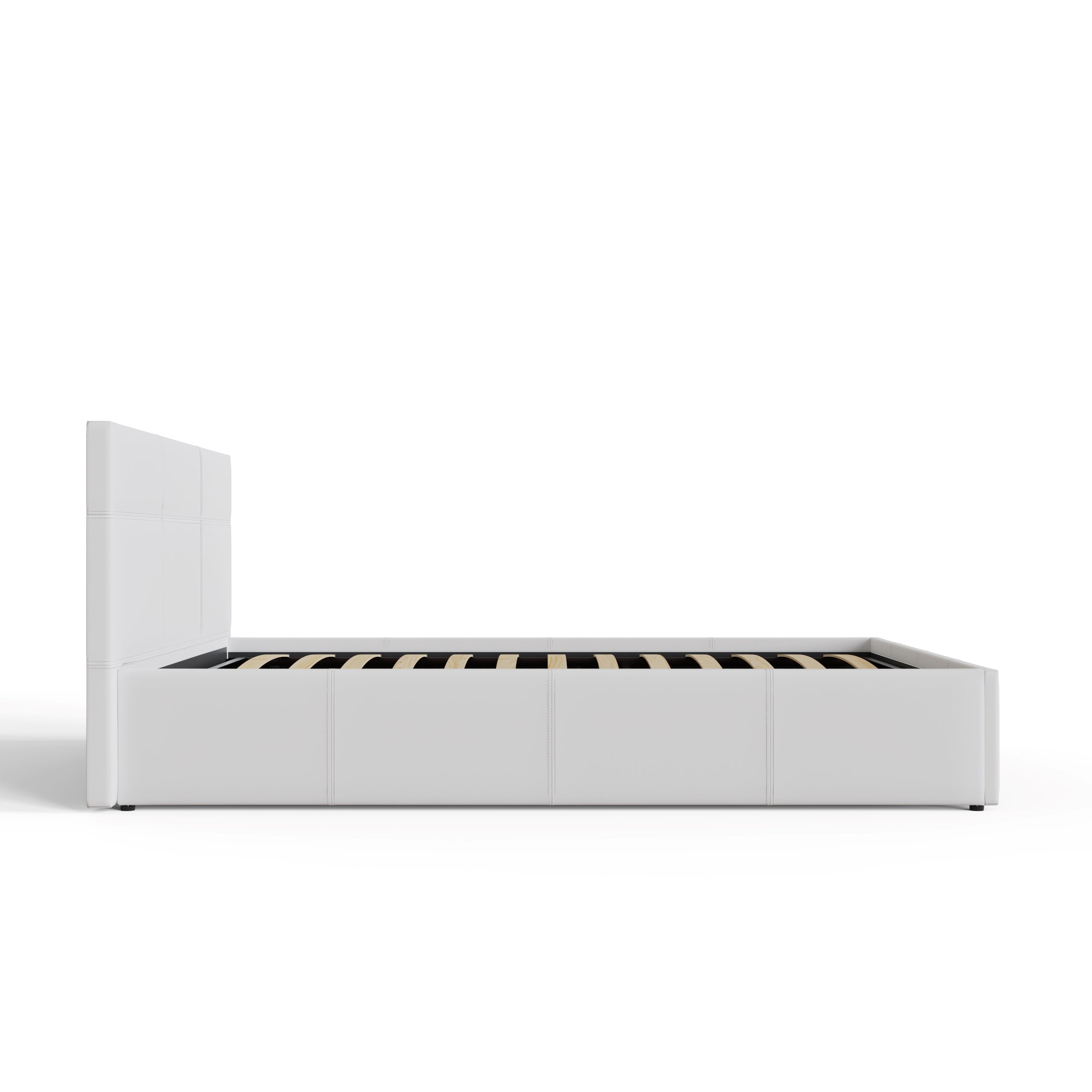 End Lift Ottoman Bed White