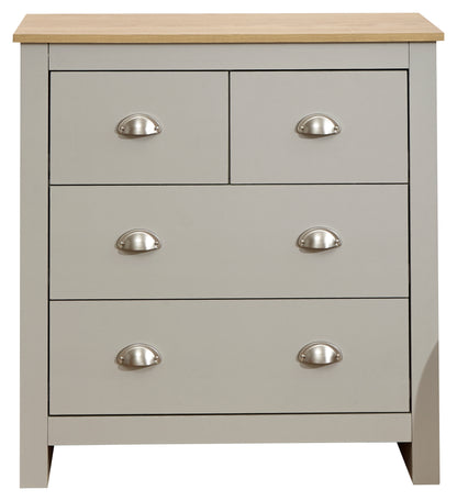 Lancaster 2+2 Drawer Chest Grey
