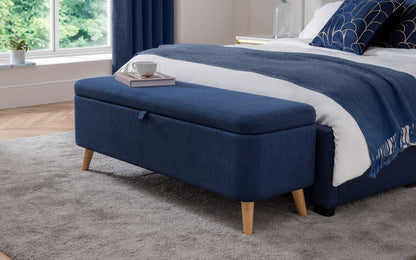 Julian Bowen Blanket Box Astrid Blanket Box - Blue Bed Kings