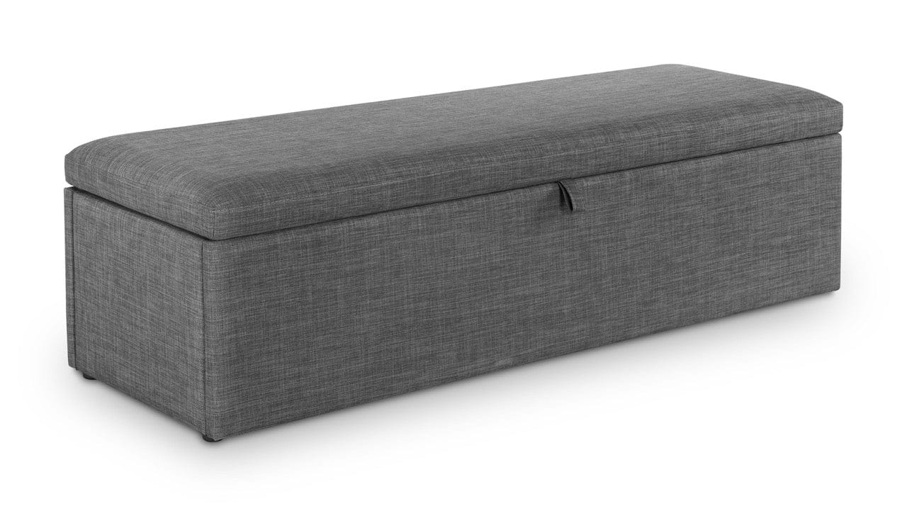 Julian Bowen Blanket Box Sorrento Blanket Box Slate Linen - Slate Grey Bed Kings