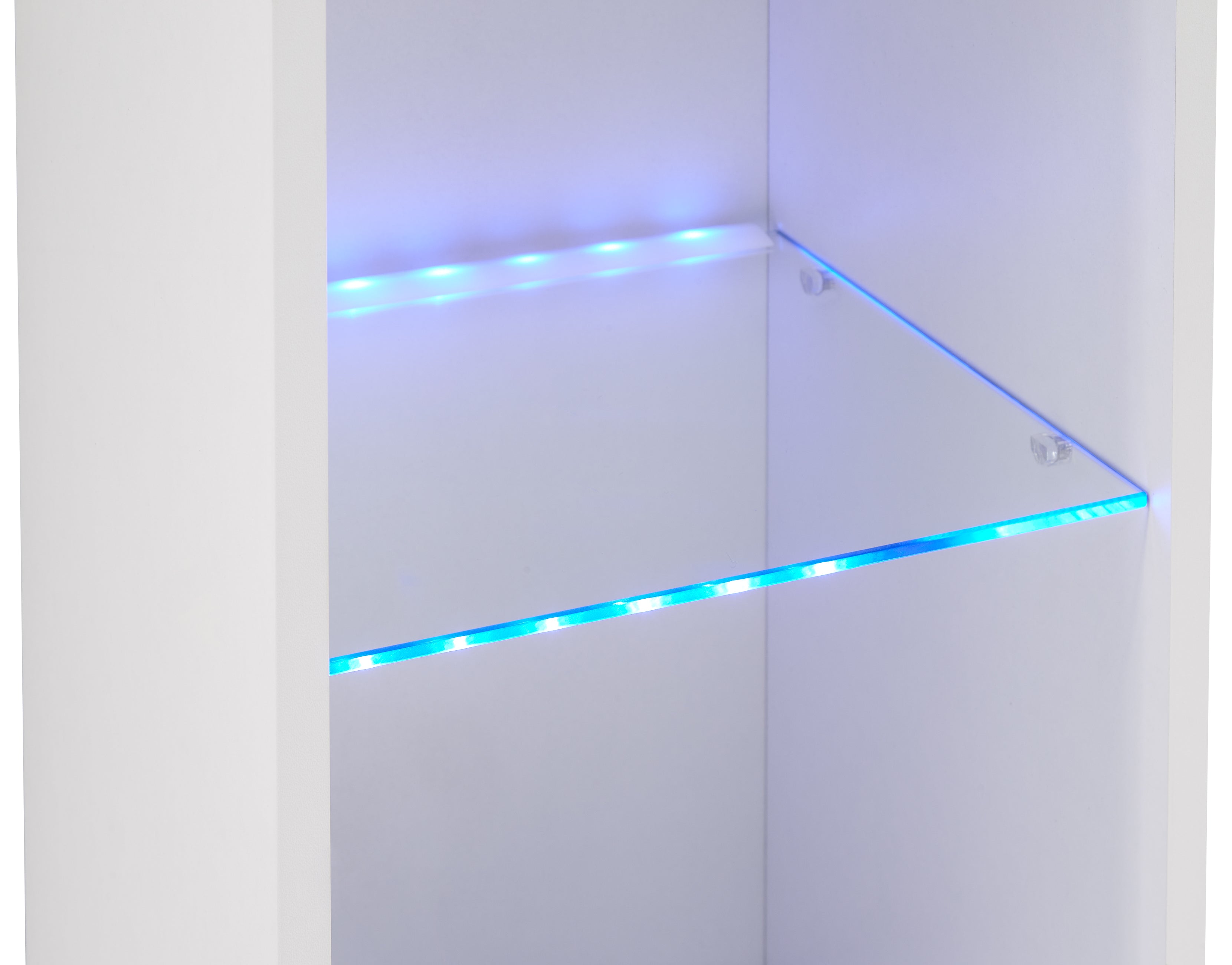 Galicia Tall Shelf Unit With Led White