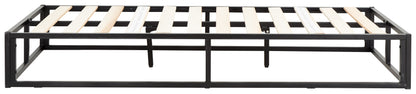 Platform Metal Bed Black