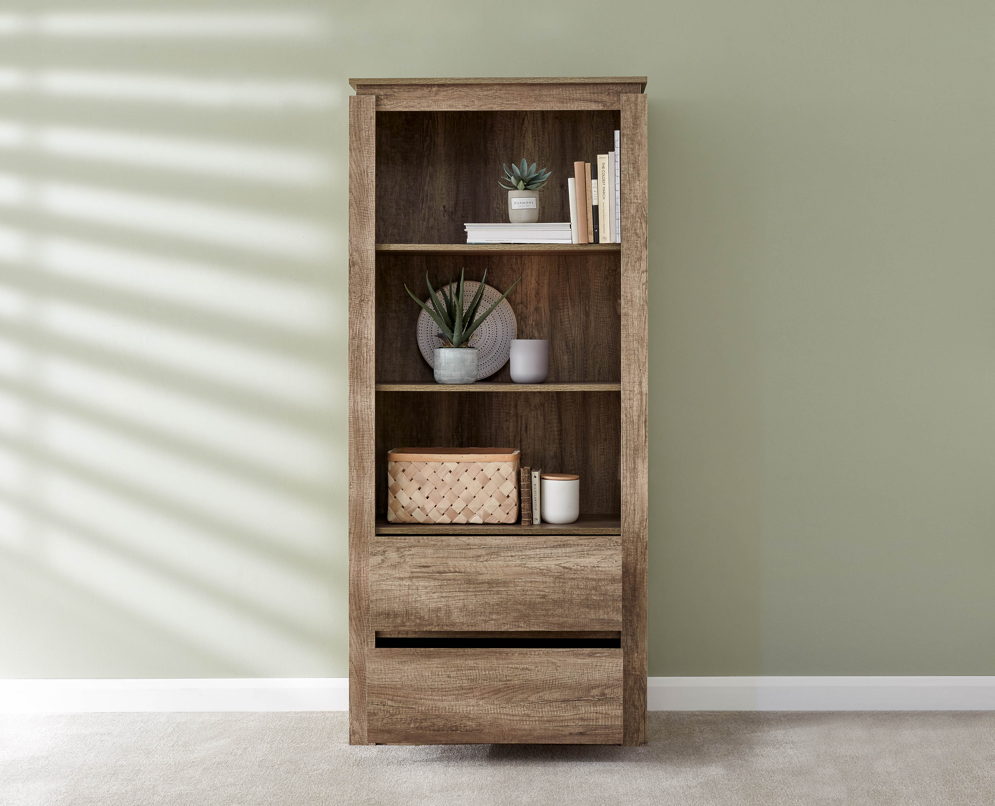 GFW Bookcase Canyon Oak Bookcase Bed Kings