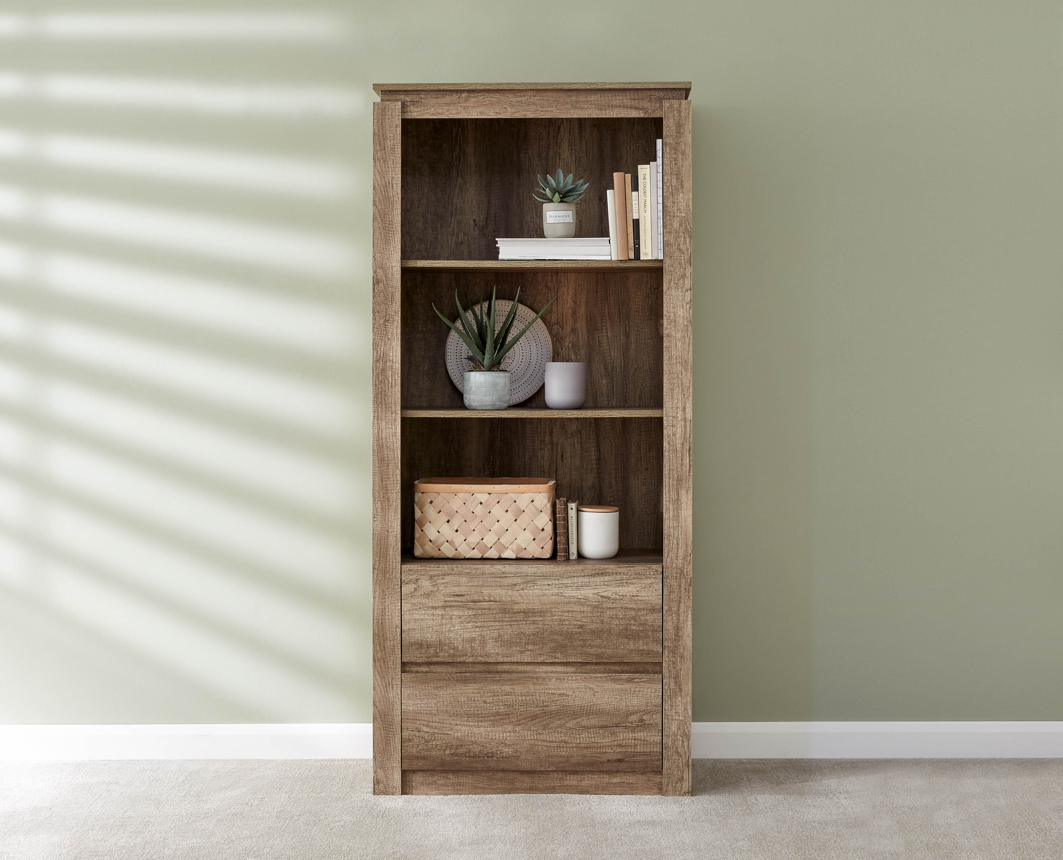 GFW Bookcase Canyon Oak Bookcase Bed Kings