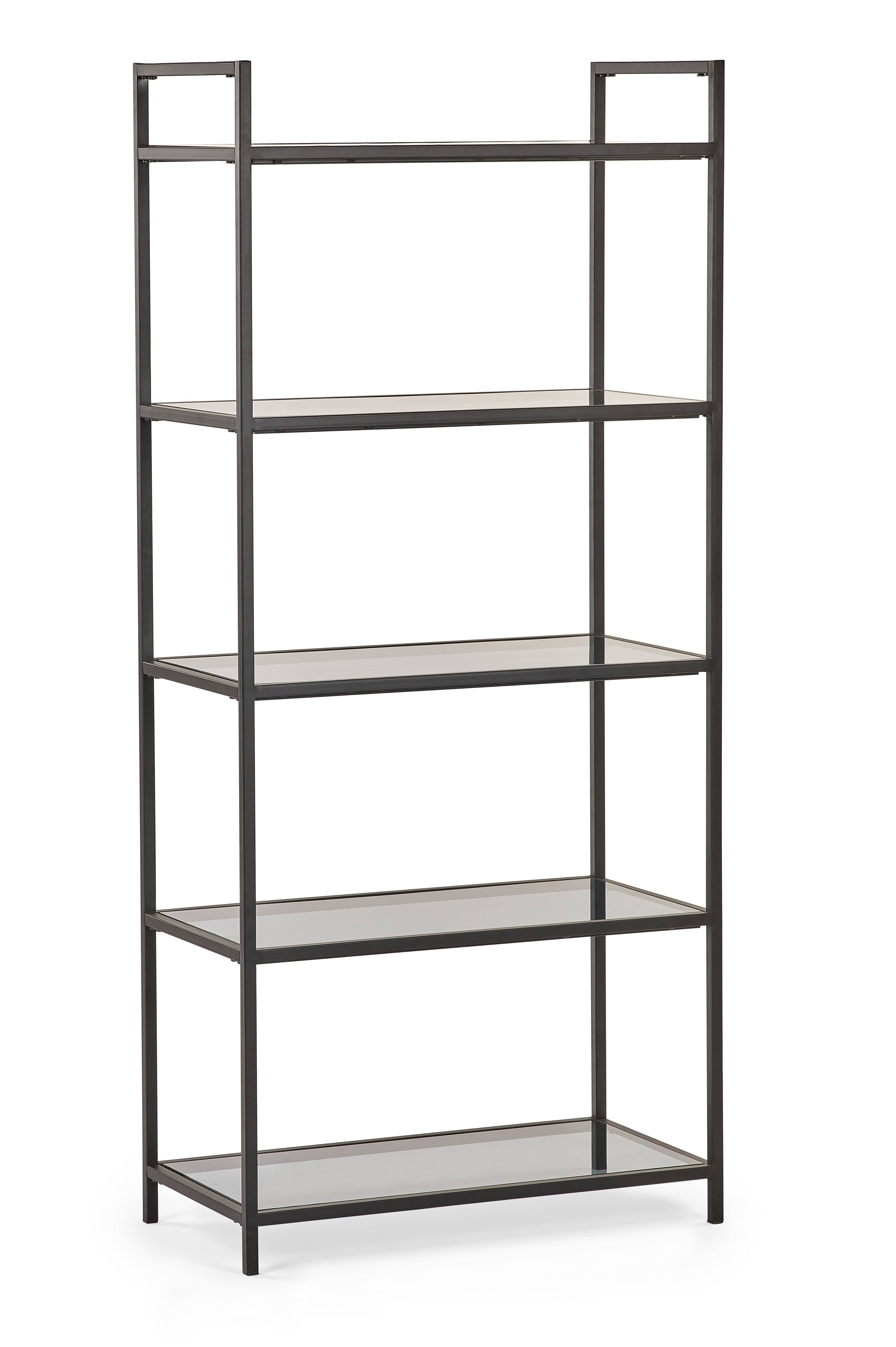 Julian Bowen Bookcase Chicago Tall Bookcase Smoked Glass Bed Kings