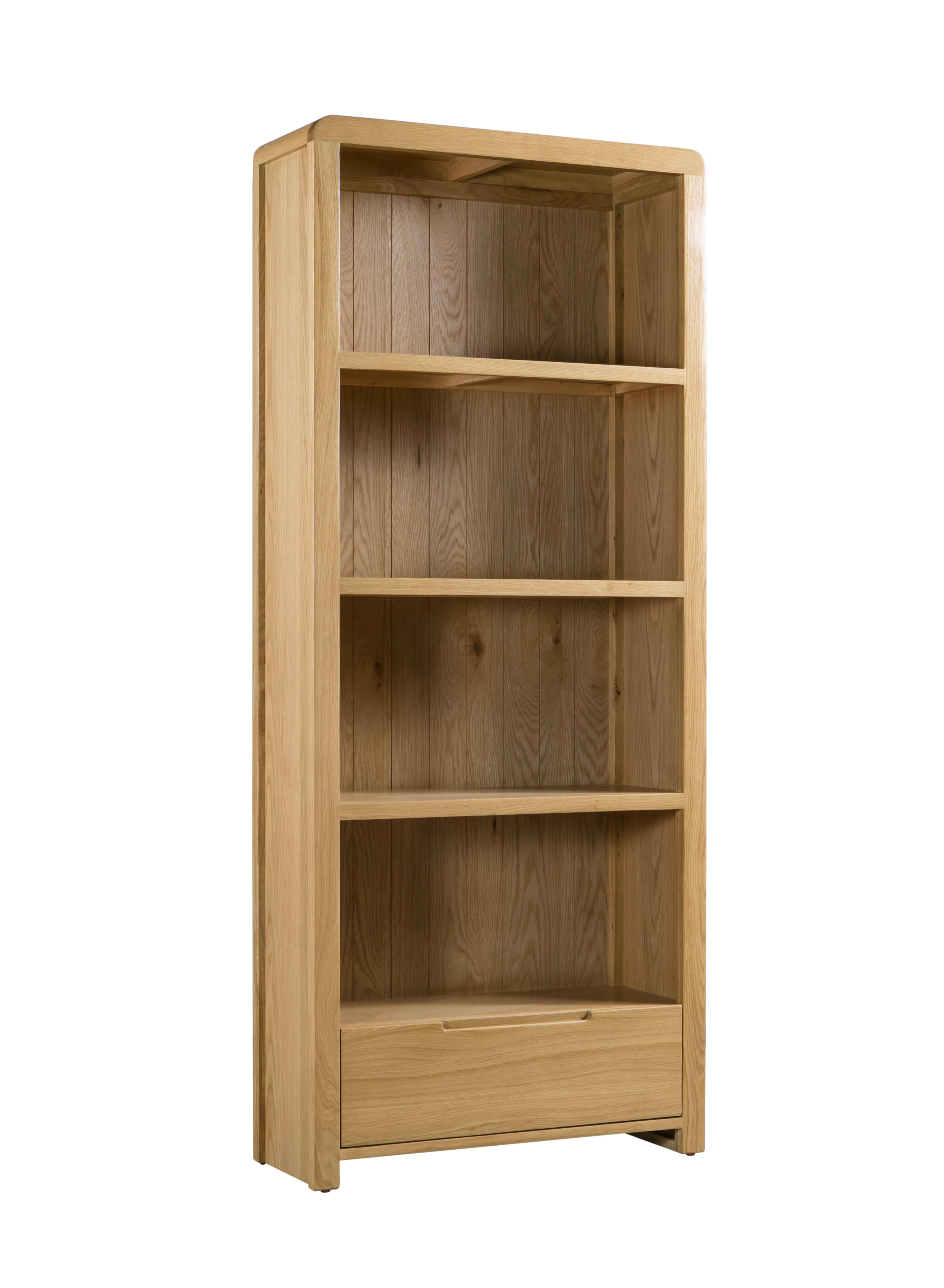 Julian Bowen Bookcase Curve Oak Tall Bookcase Bed Kings