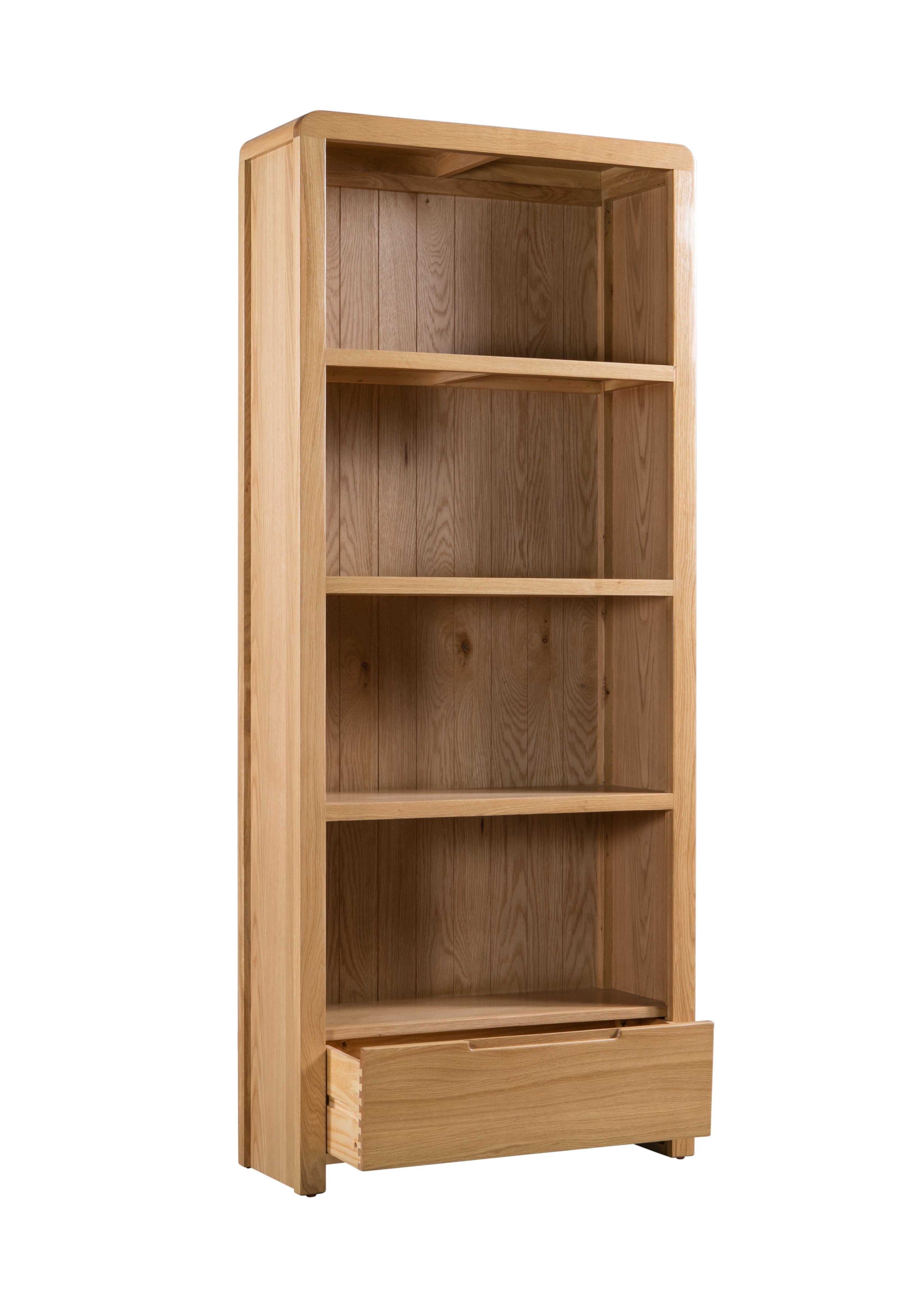 Julian Bowen Bookcase Curve Oak Tall Bookcase Bed Kings