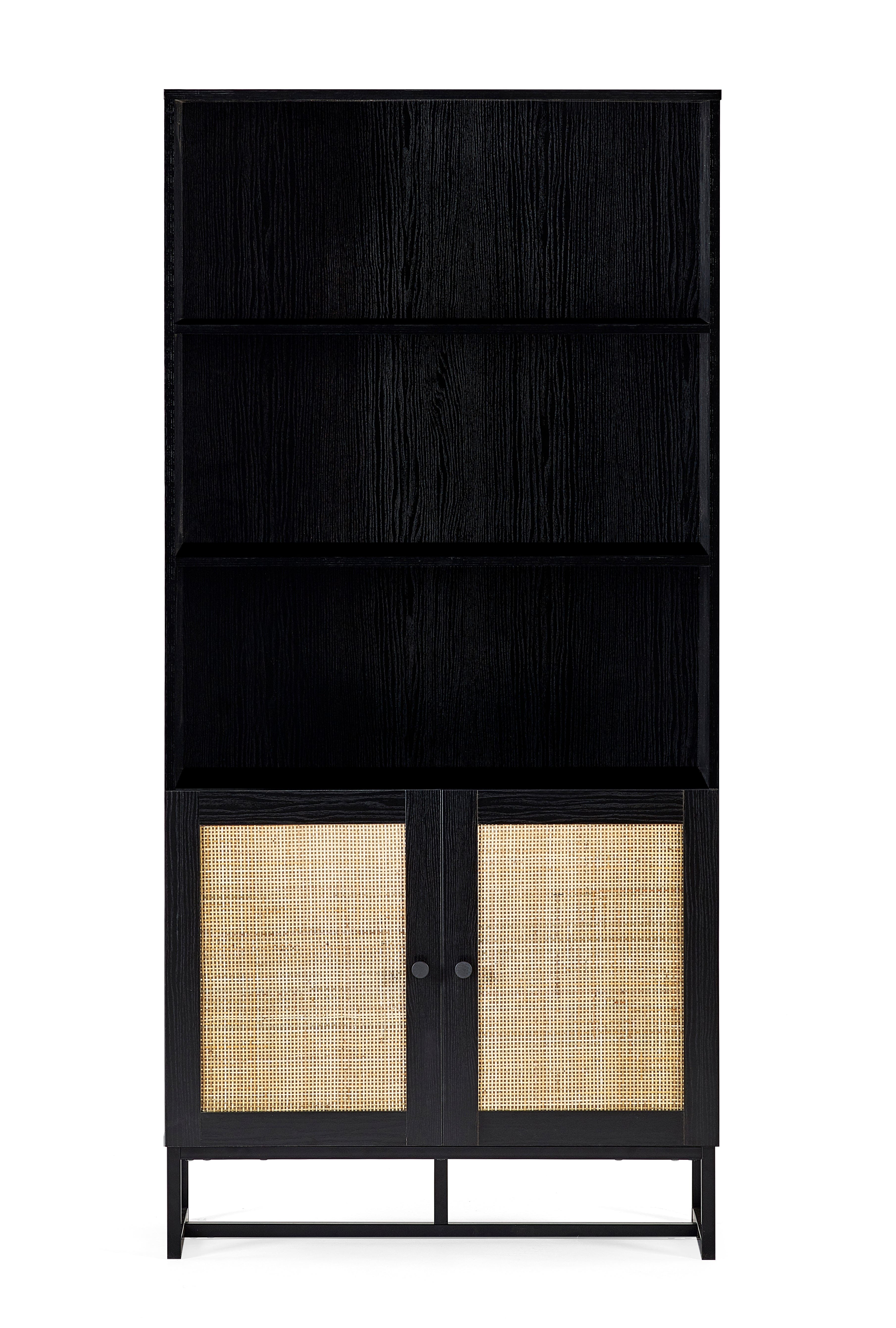 Julian Bowen Bookcase Padstow Tall Bookcase - Black Bed Kings