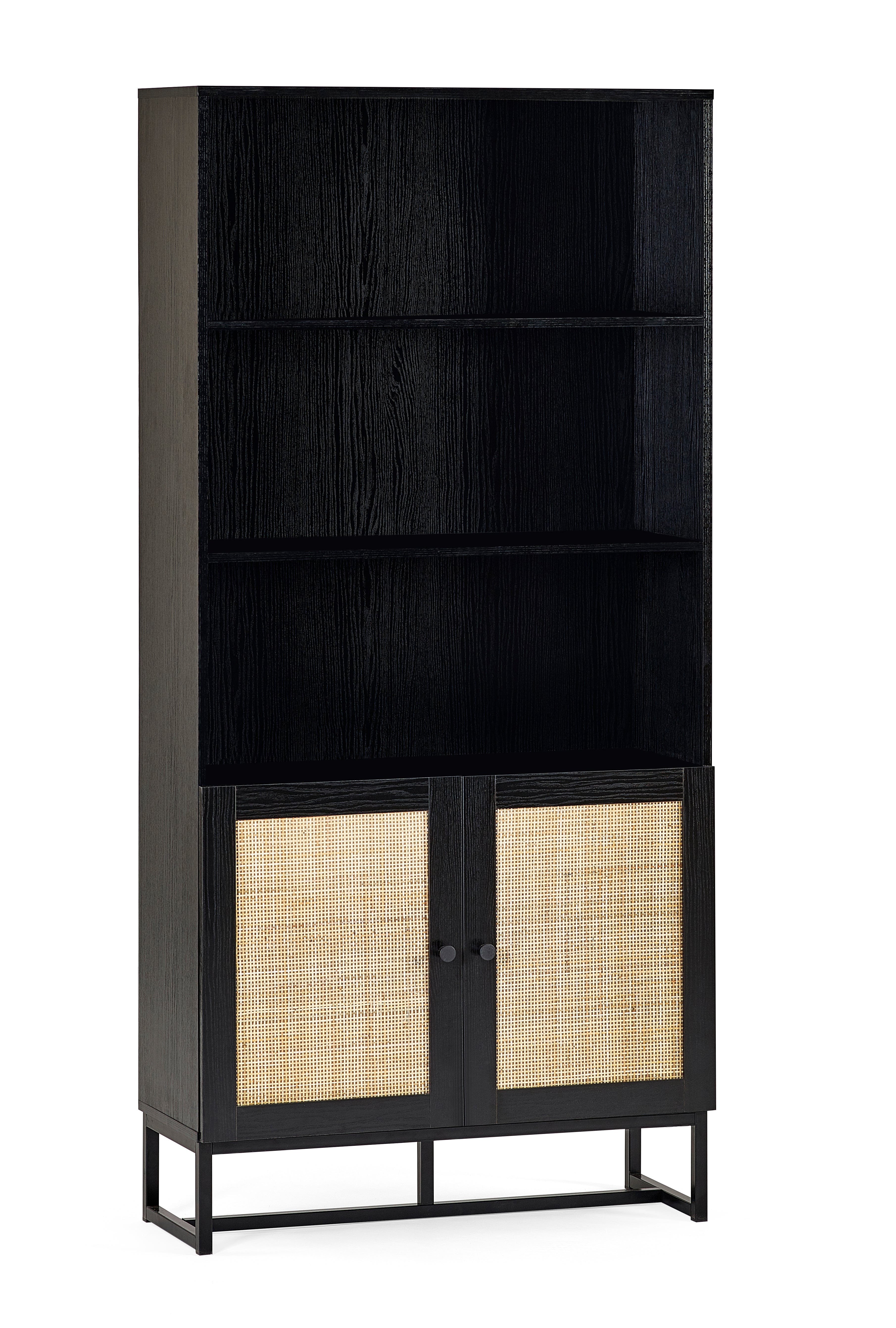 Julian Bowen Bookcase Padstow Tall Bookcase - Black Bed Kings