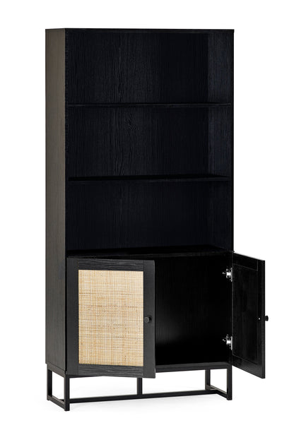 Julian Bowen Bookcase Padstow Tall Bookcase - Black Bed Kings