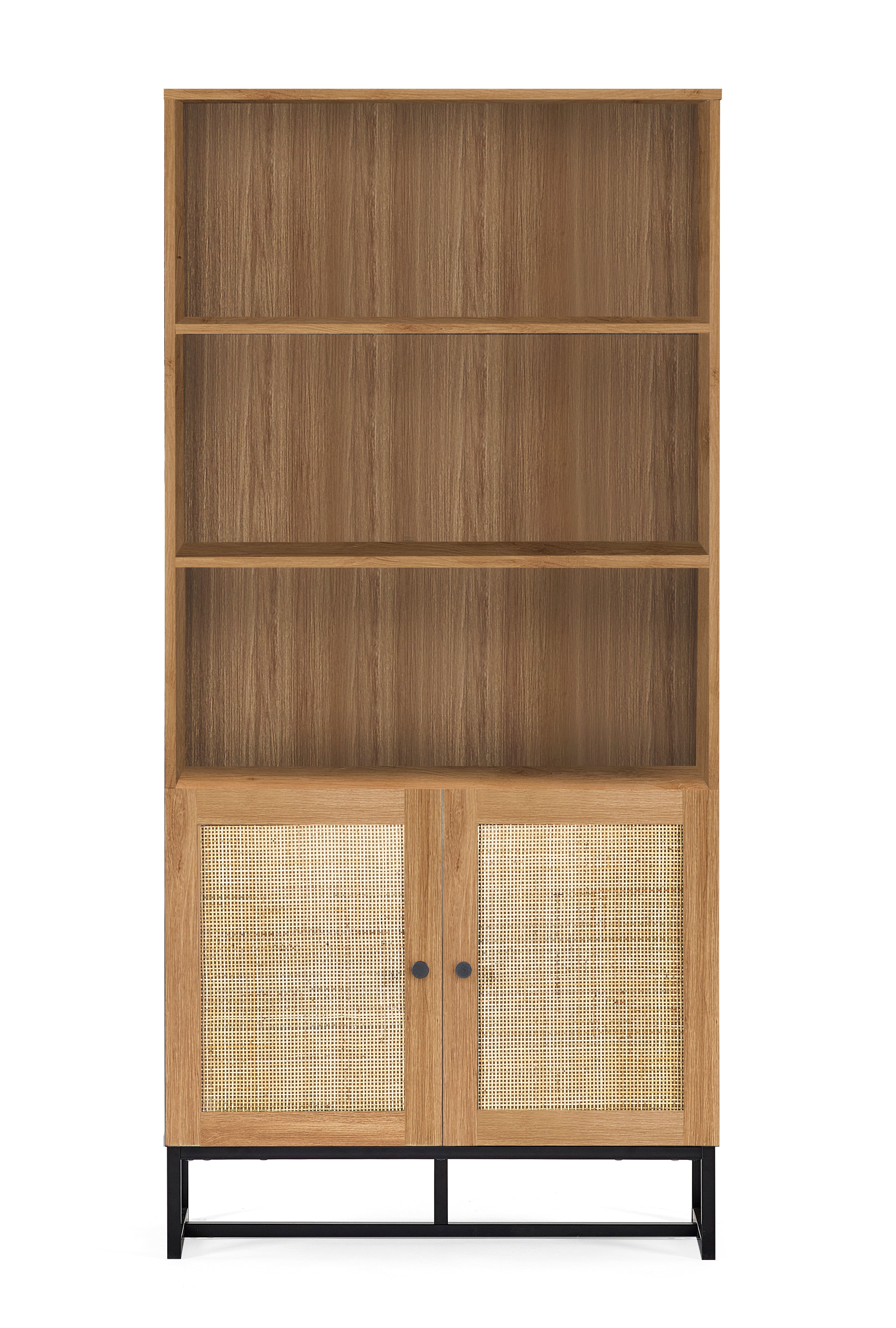 Julian Bowen Bookcase Padstow Tall Bookcase - Oak Bed Kings