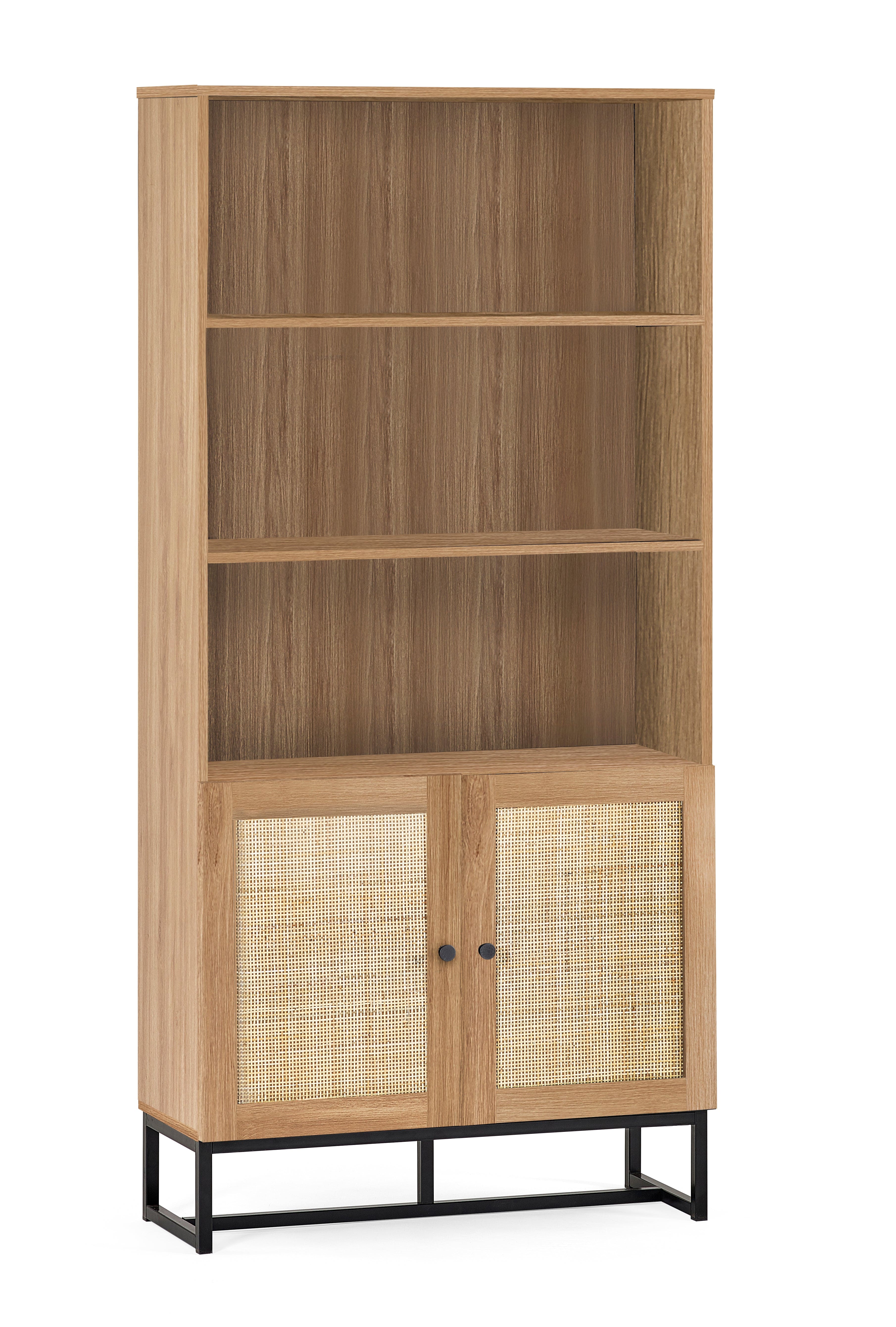 Julian Bowen Bookcase Padstow Tall Bookcase - Oak Bed Kings